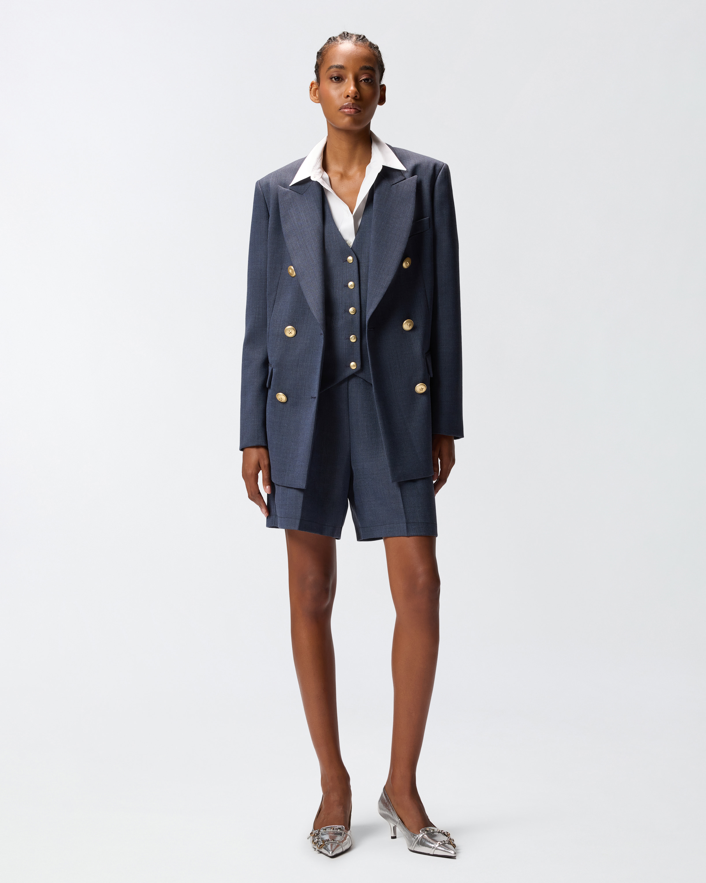 Gilet elegante in lana armaturata 1