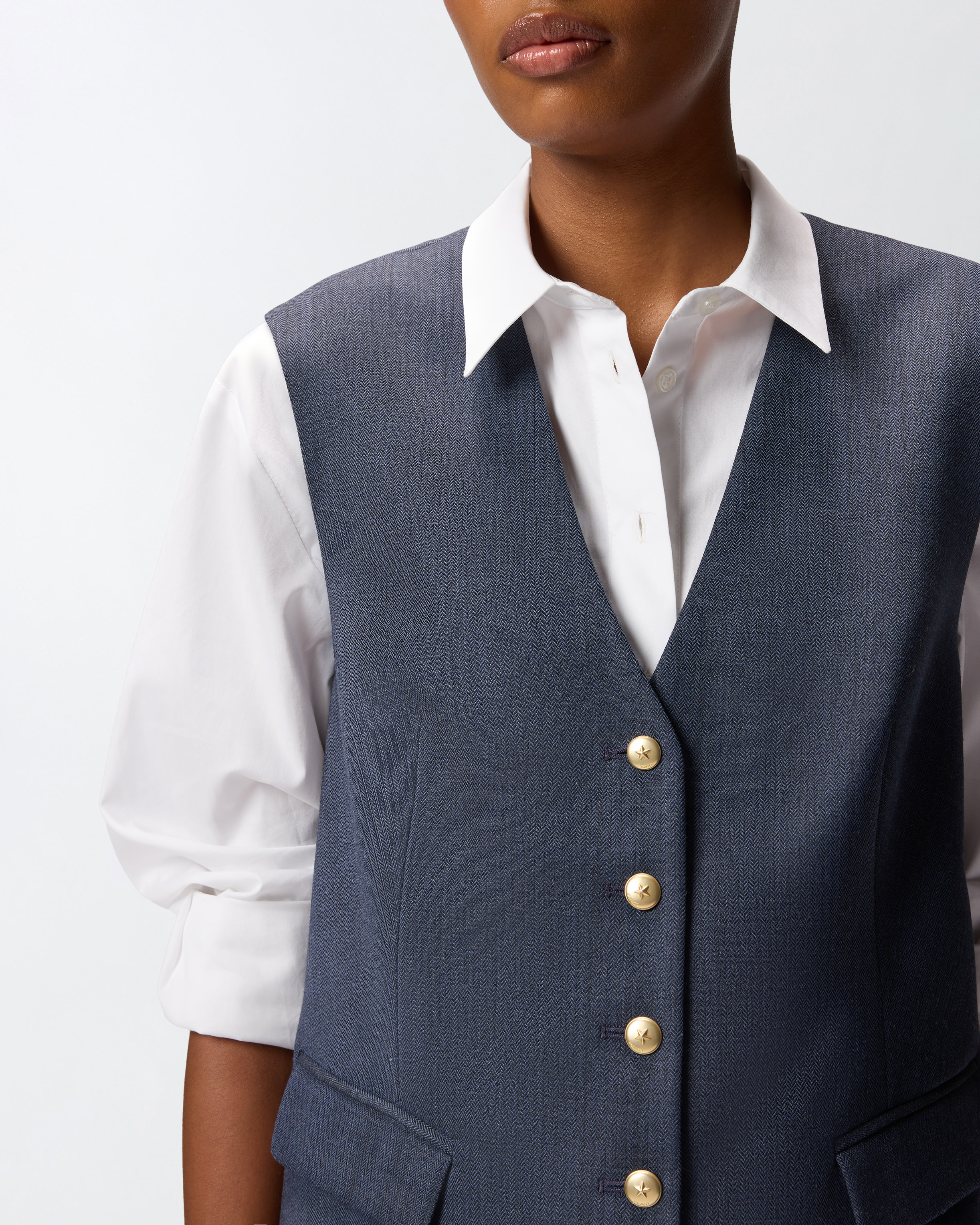 Gilet elegante in lana armaturata 3