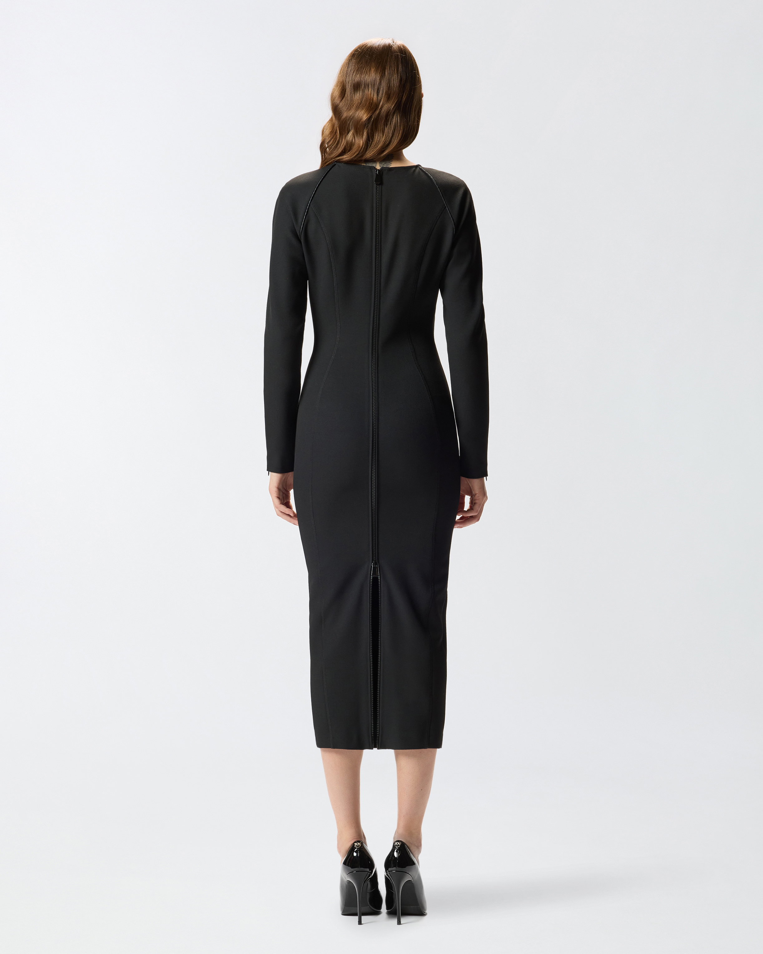 Slim-fit dress with zip 2