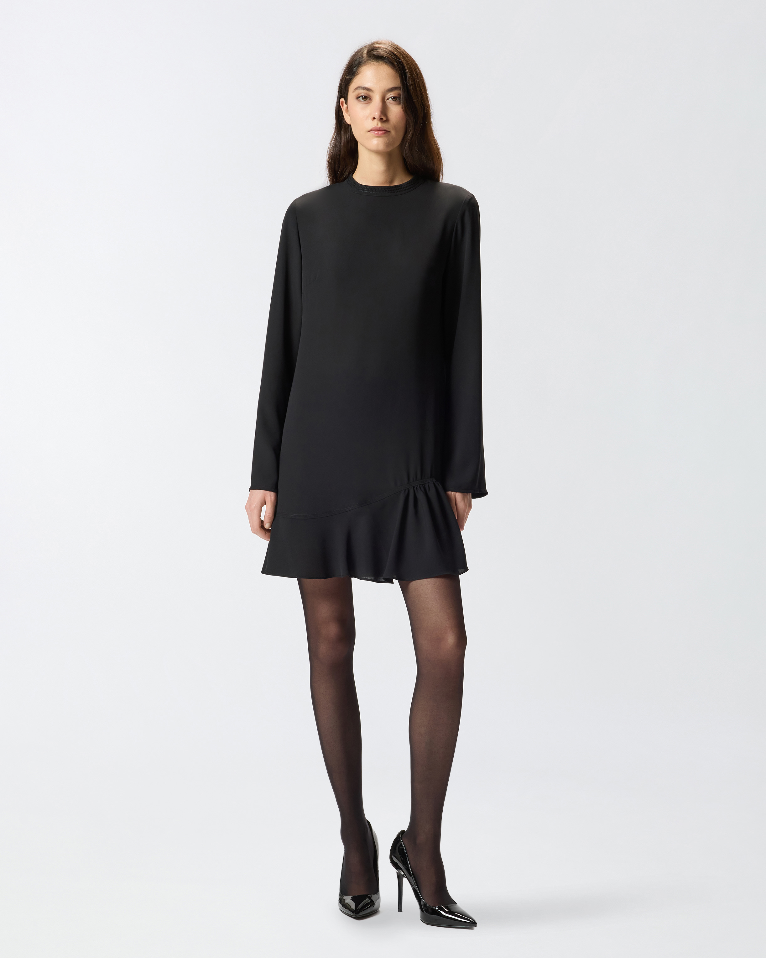 Soft short technical crepe dress 1