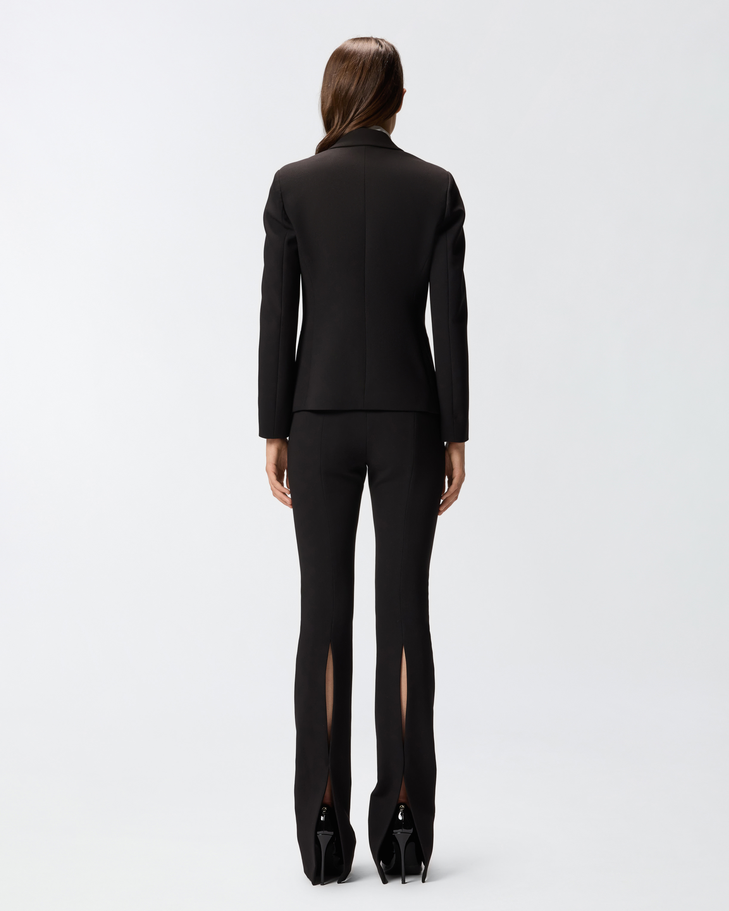 Pinko Single-breasted Blazer With Buttoned Sleeves In Black