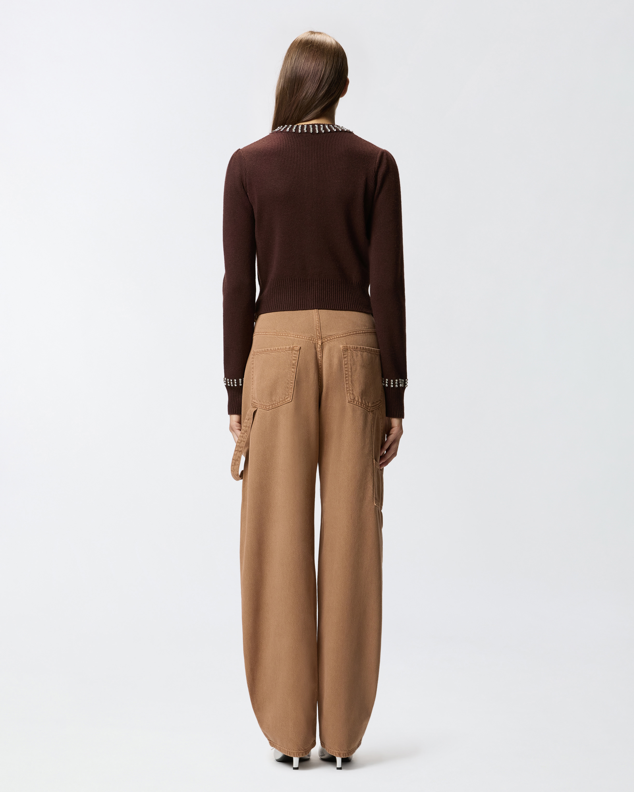 Cardigan mit Rundhalsausschnitt und Strass 2