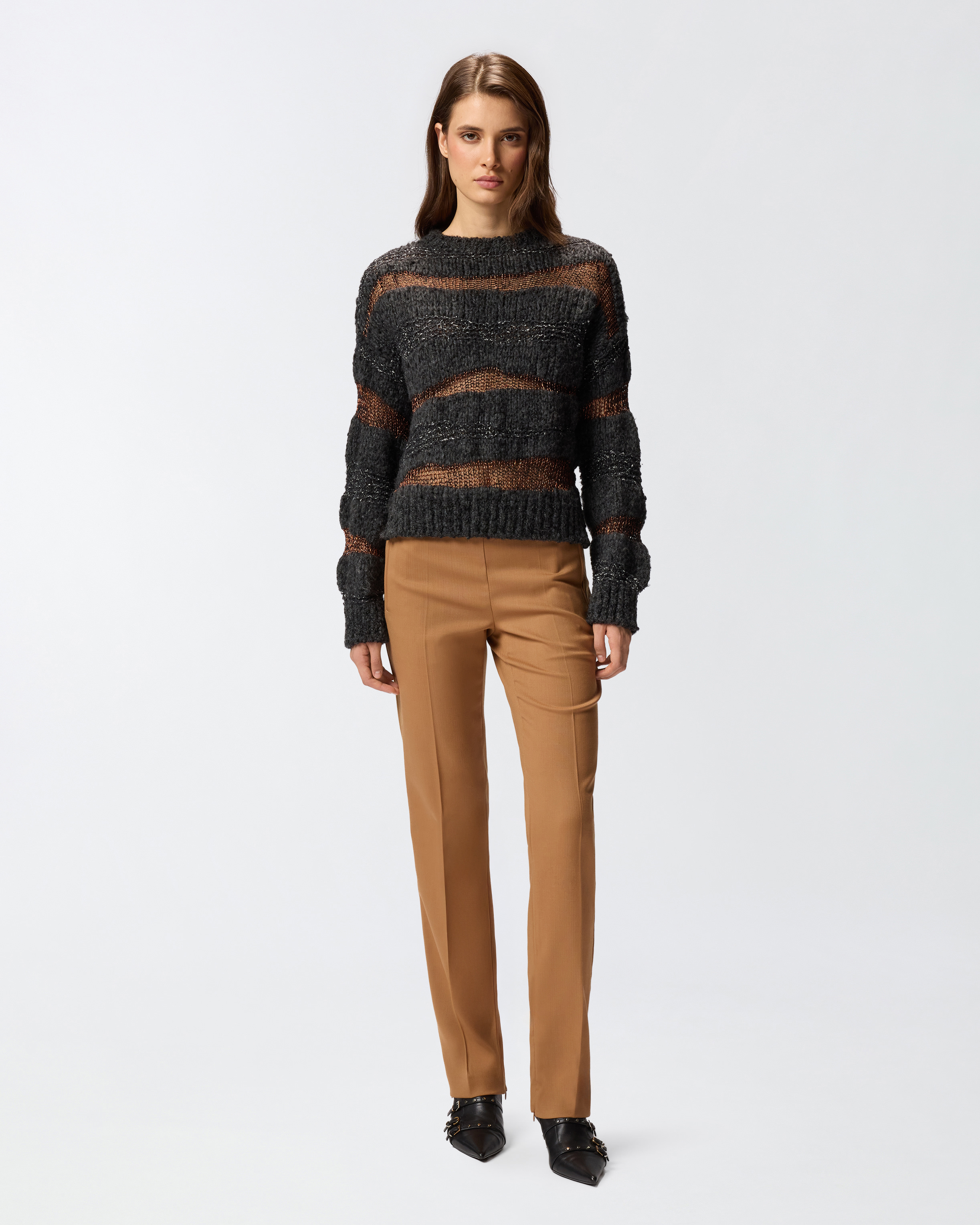 Maglione in jacquard bottonato 1