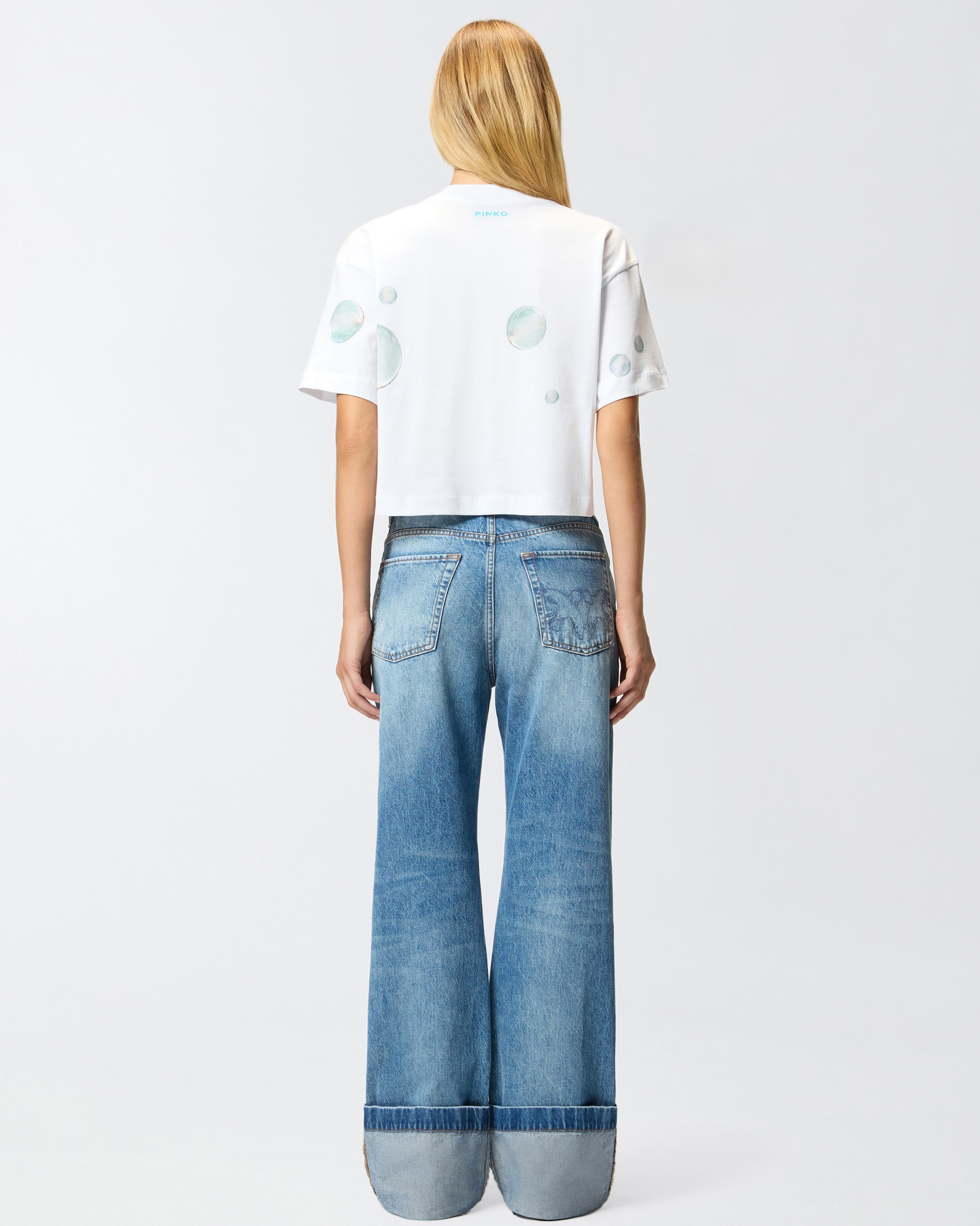 Pinko Starfish-print T-shirt In White