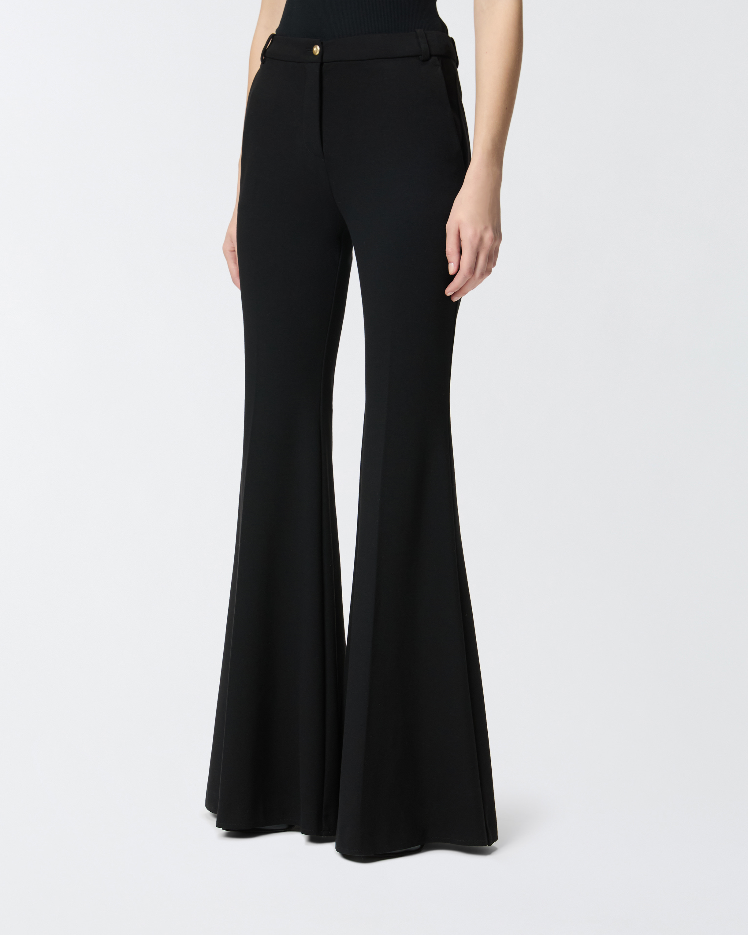 Брюки клеш из вязанотканого полотна 1