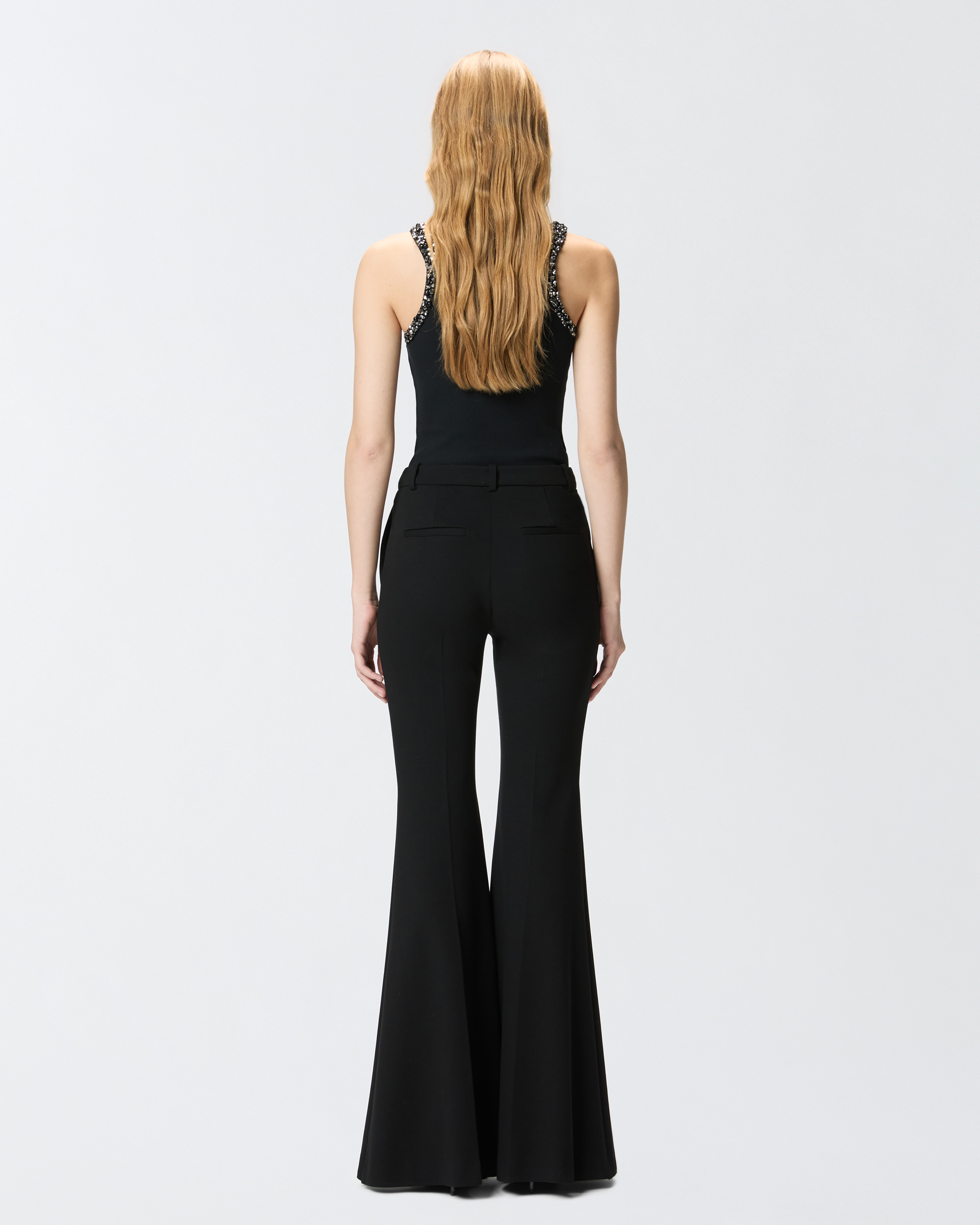 Брюки клеш из вязанотканого полотна 2