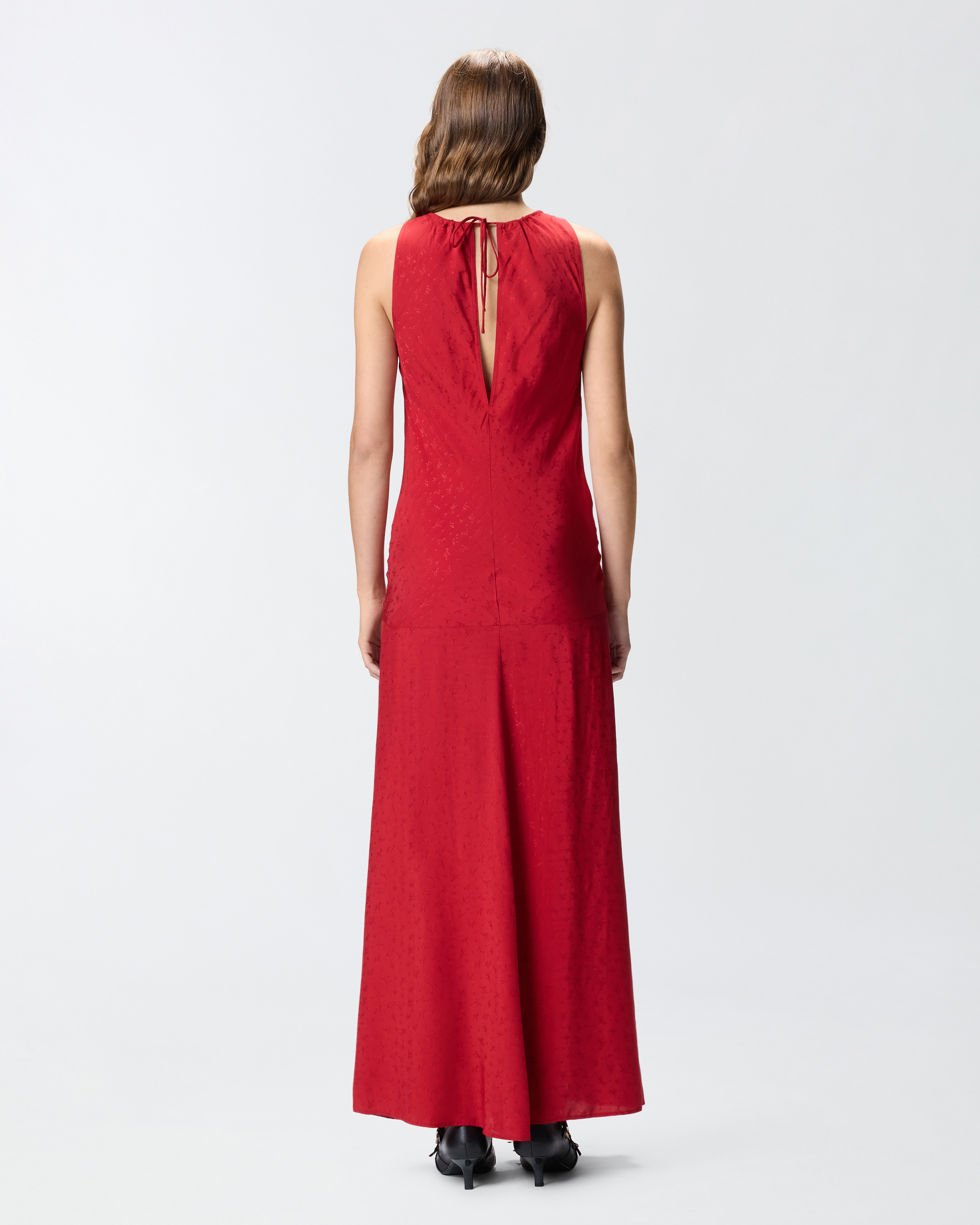 Long viscose jacquard dress 2