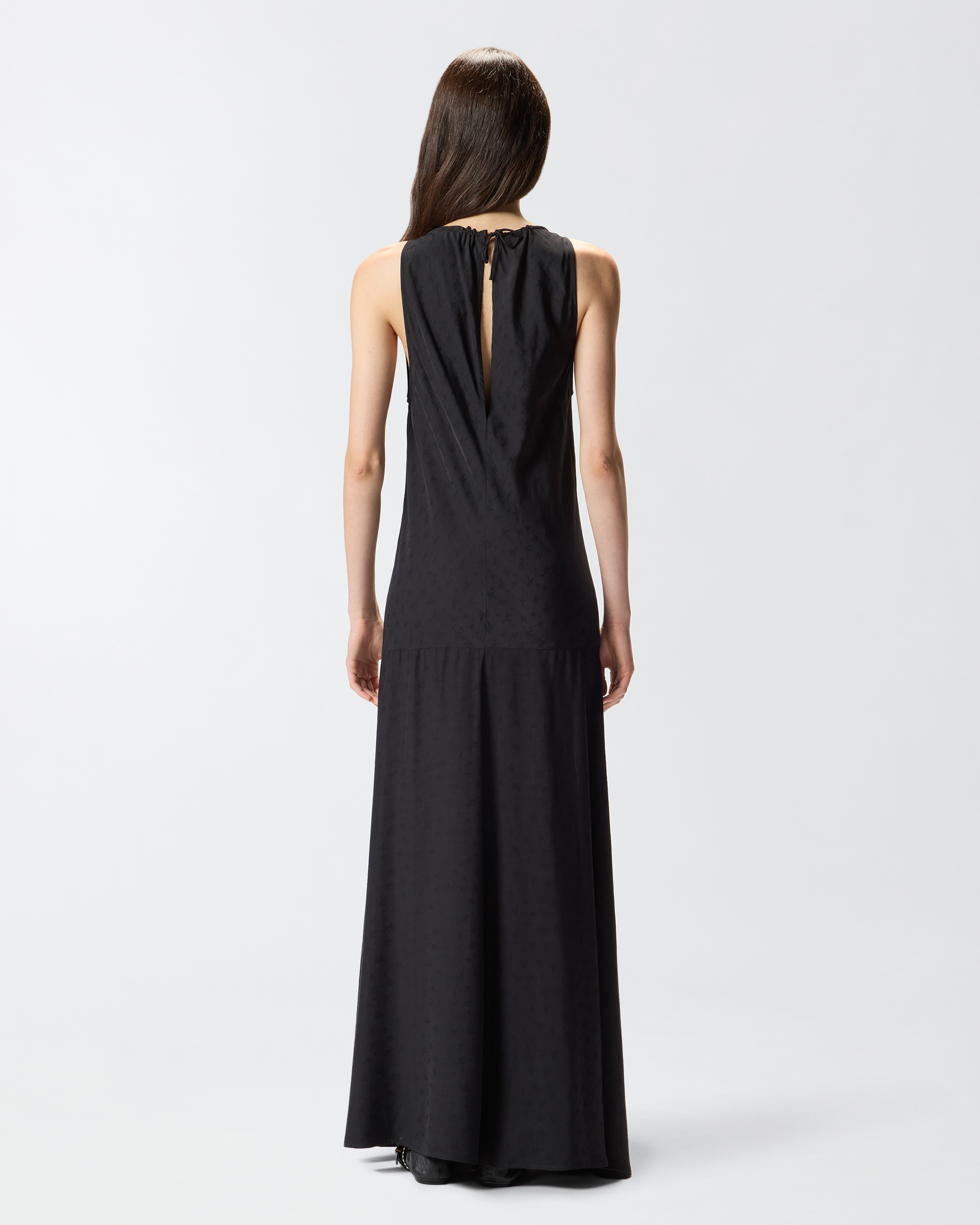 Long viscose jacquard dress 2