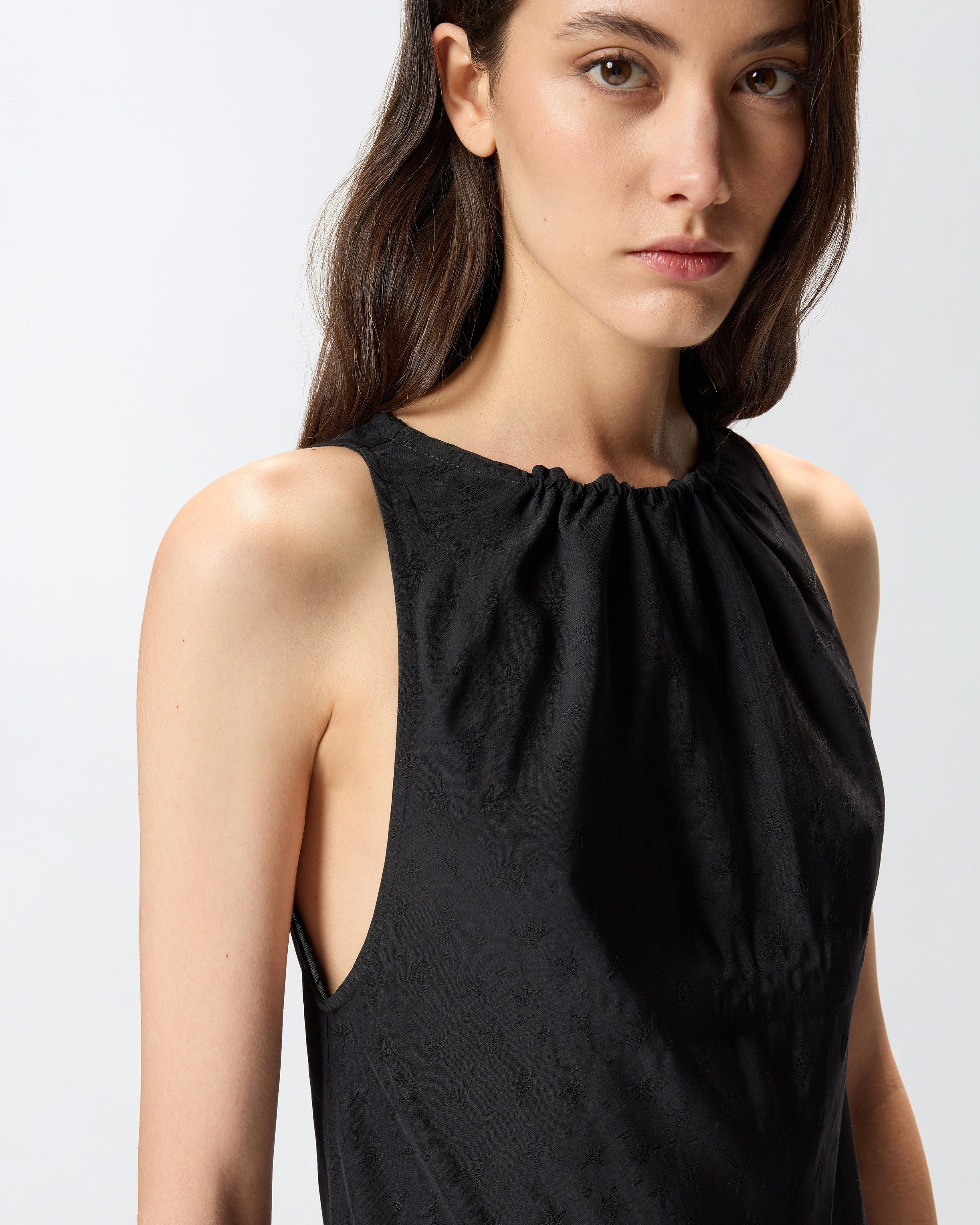 Long viscose jacquard dress 3