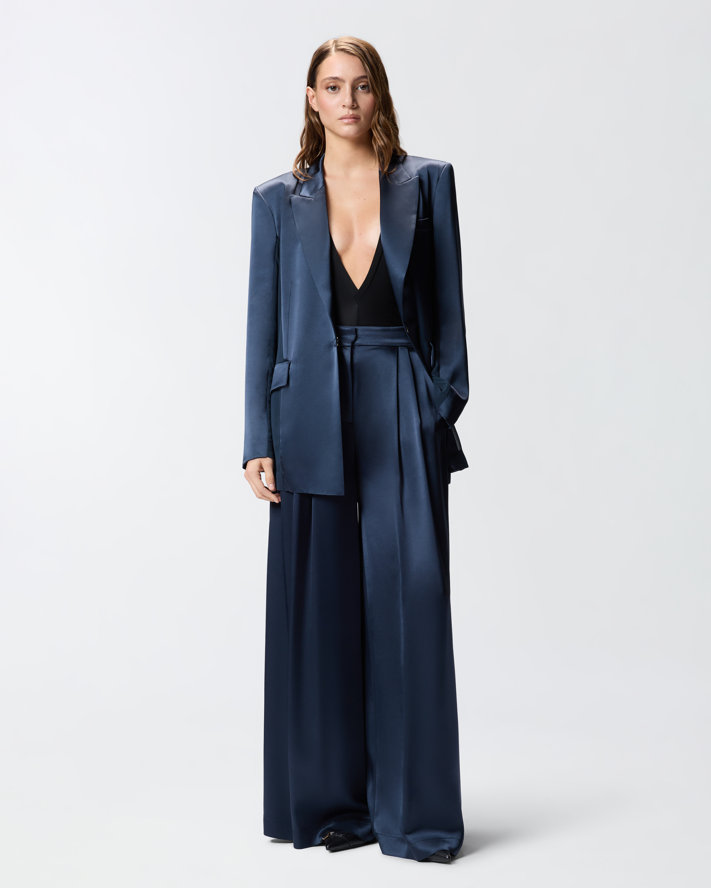 Pantalon long et large - Bleu - large | Pinko 