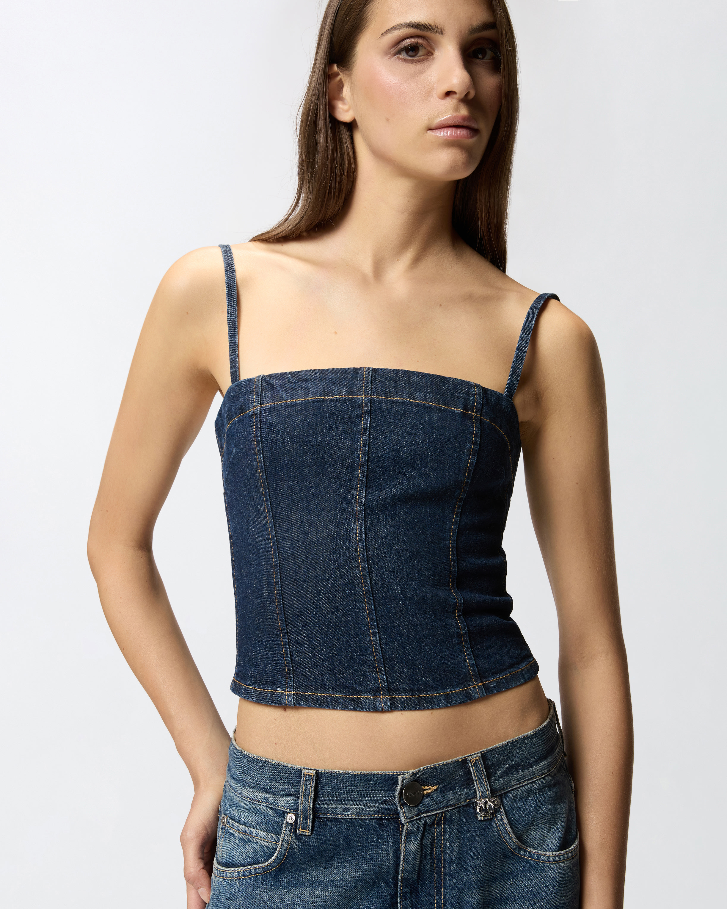 Top bustier en denim confort 3