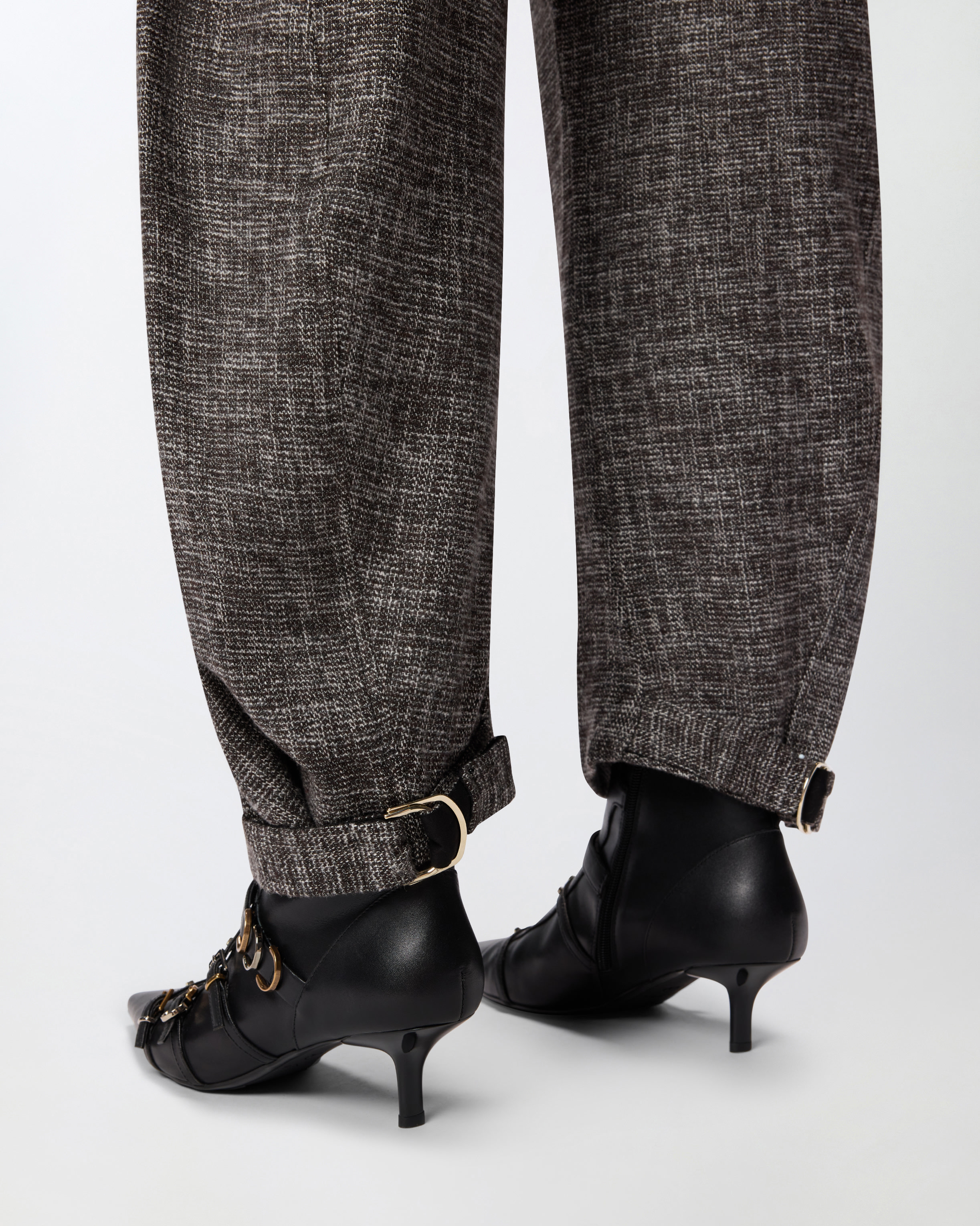 Pinko Pantalon Ballon En Flanelle In Gray