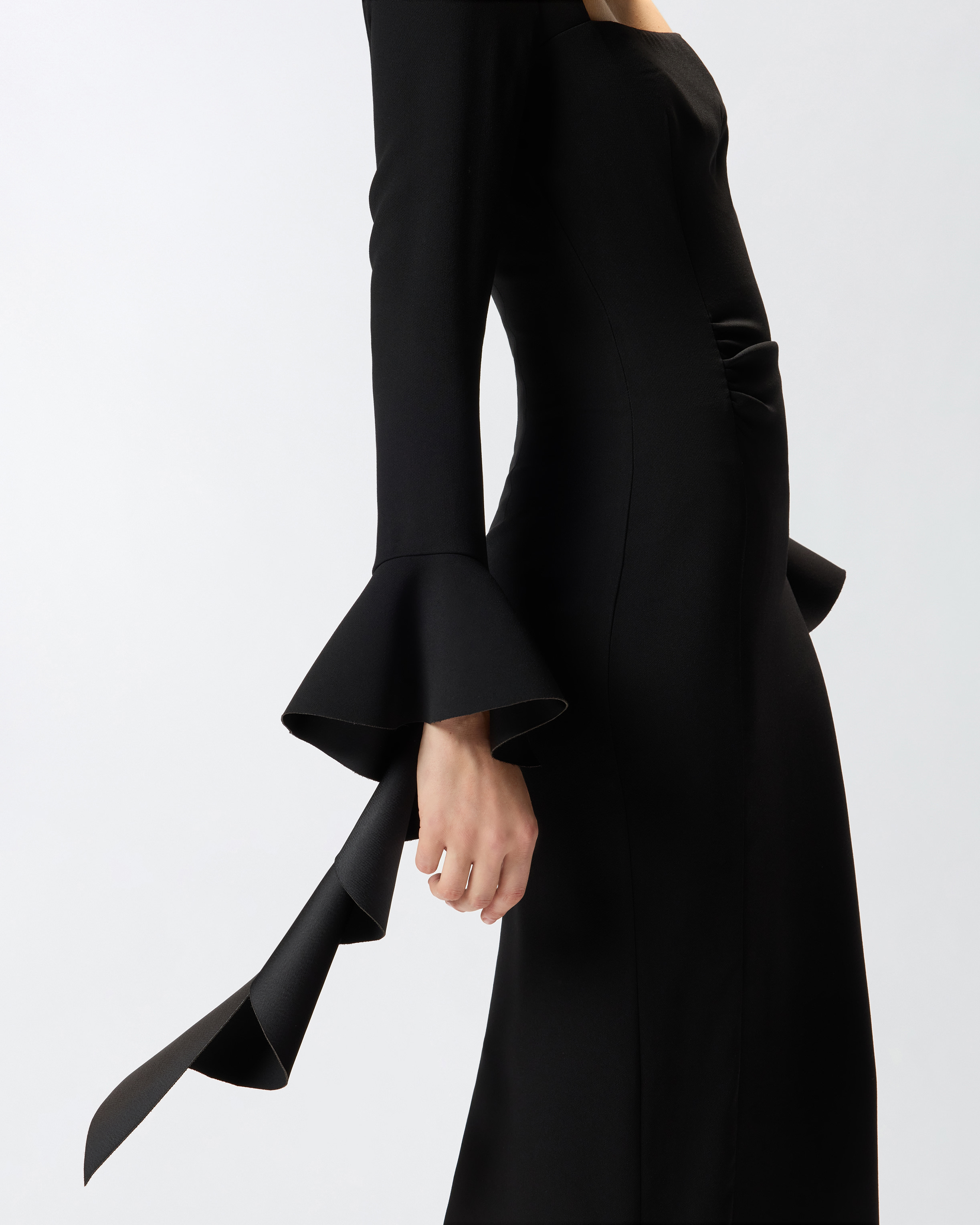 Pinko Formina Square-neck Midi Dress In Black