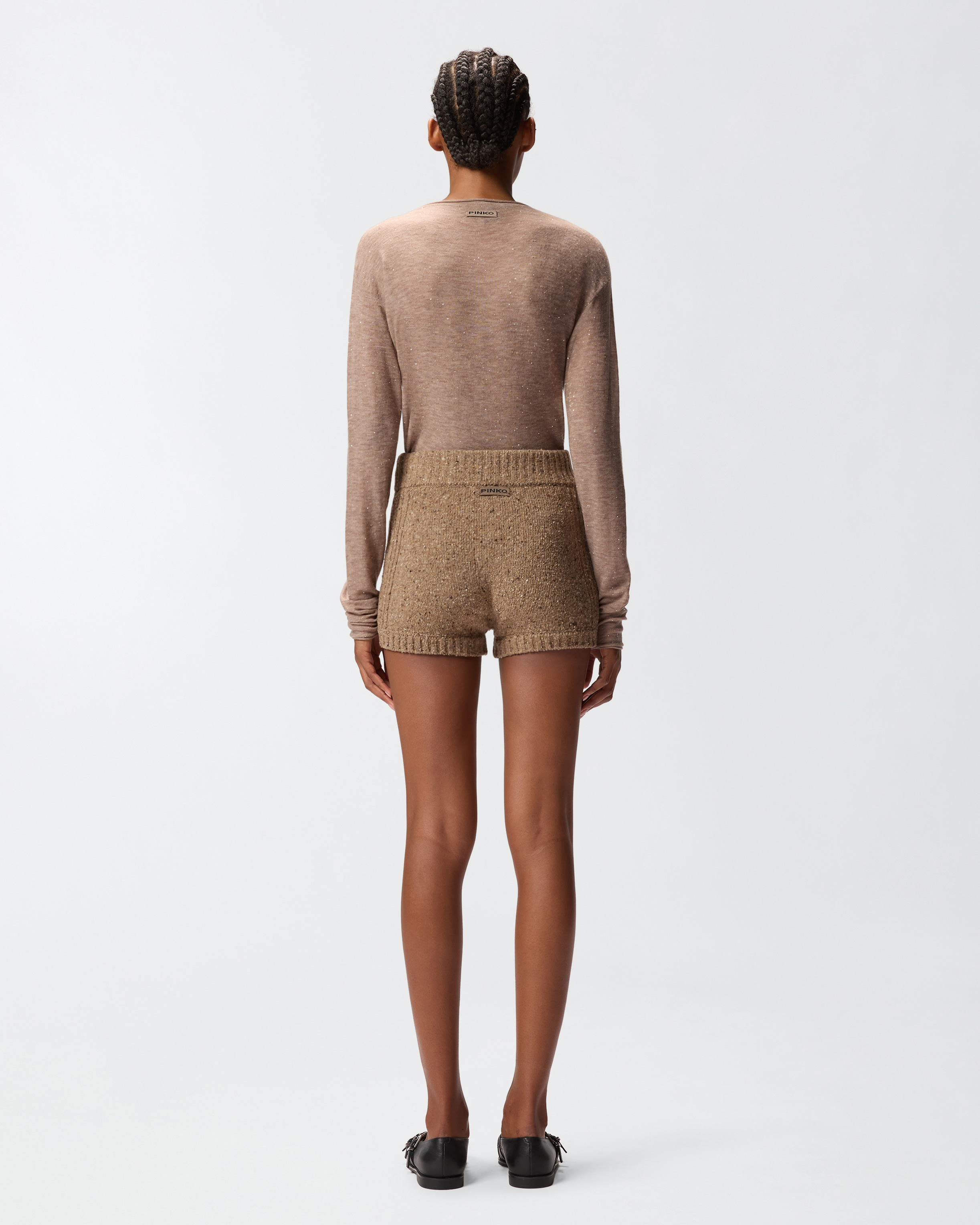 Трикотажные шорты высокой посадки 2