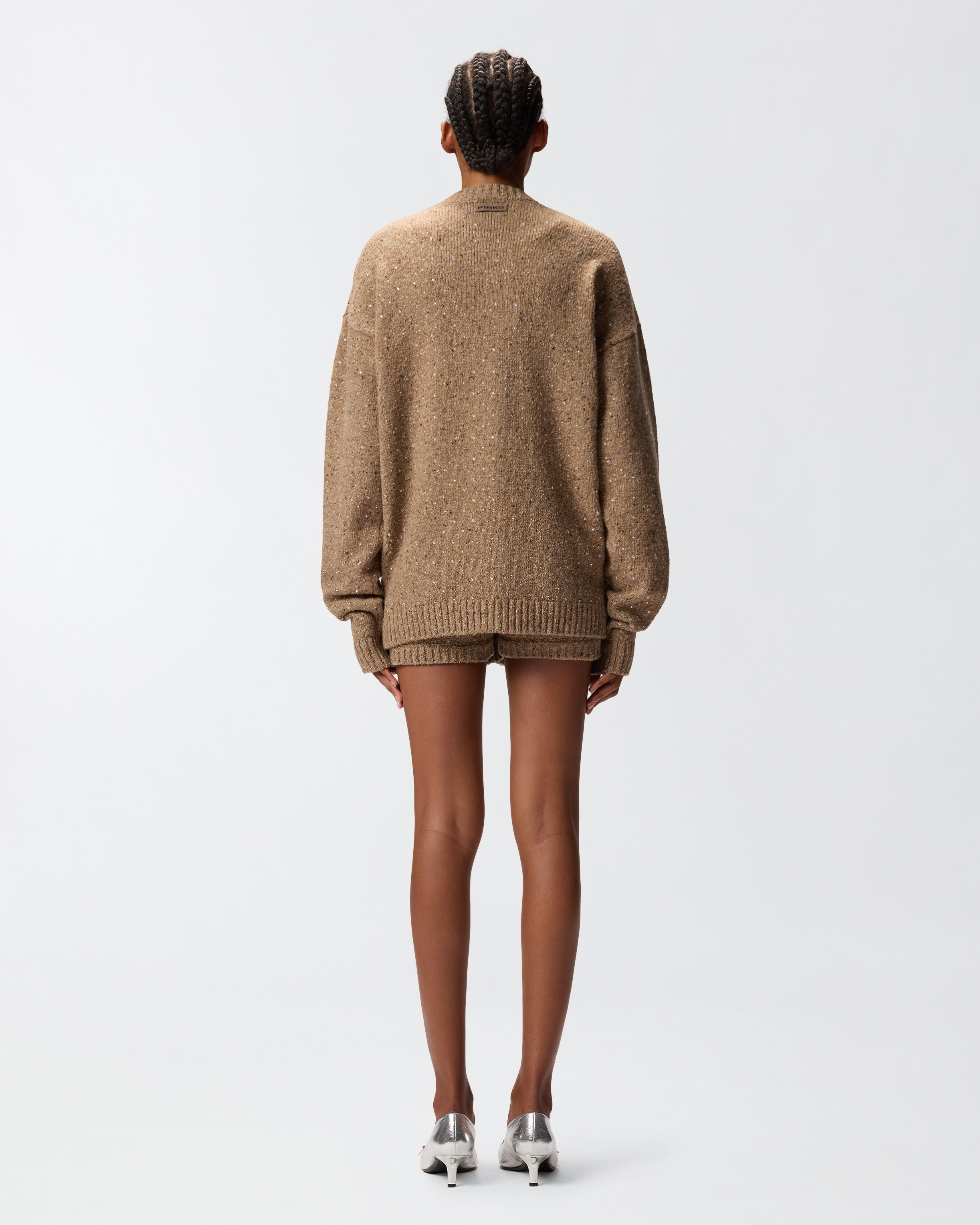 Кардиган из букле со стразами 2