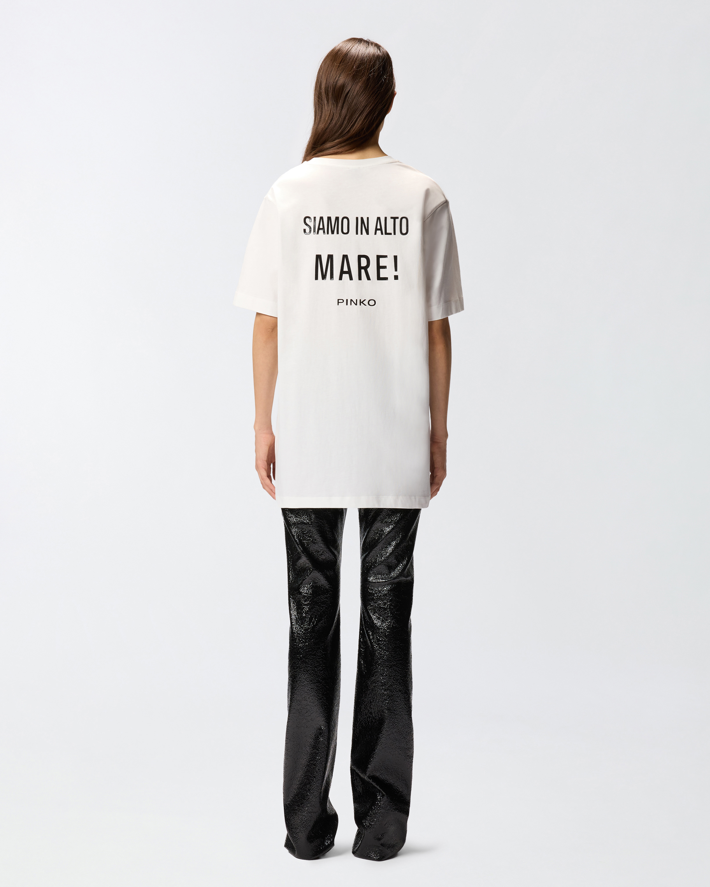 刺绣与印花廓形长款 T 恤 2