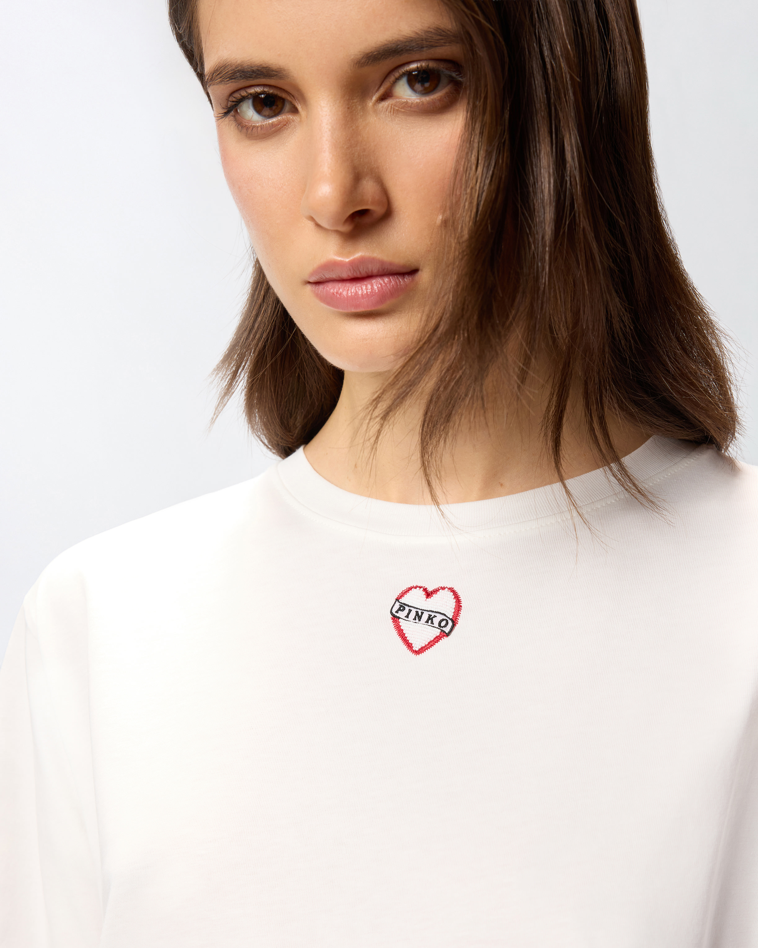 刺绣与印花廓形长款 T 恤 3