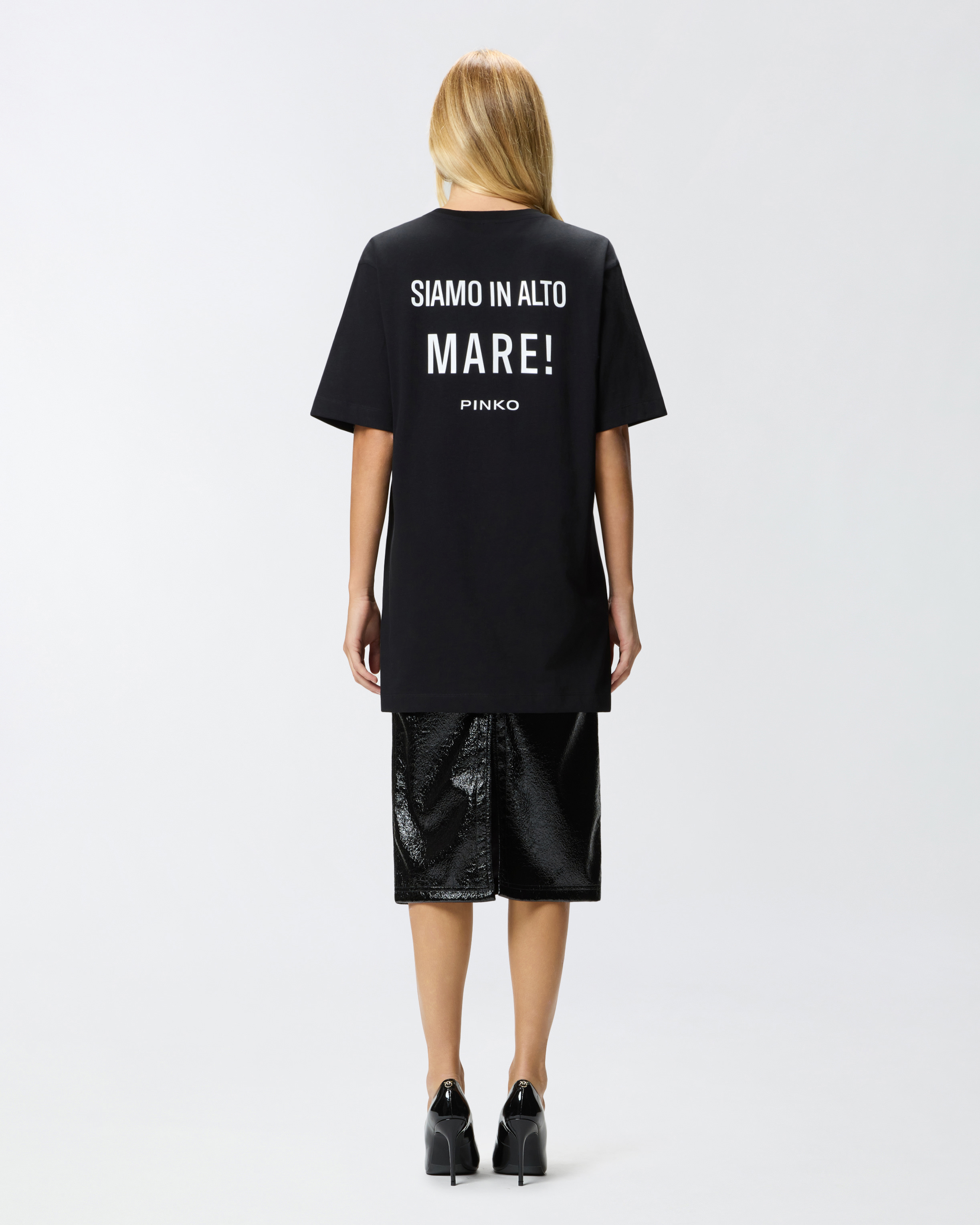 刺绣与印花廓形长款 T 恤 2