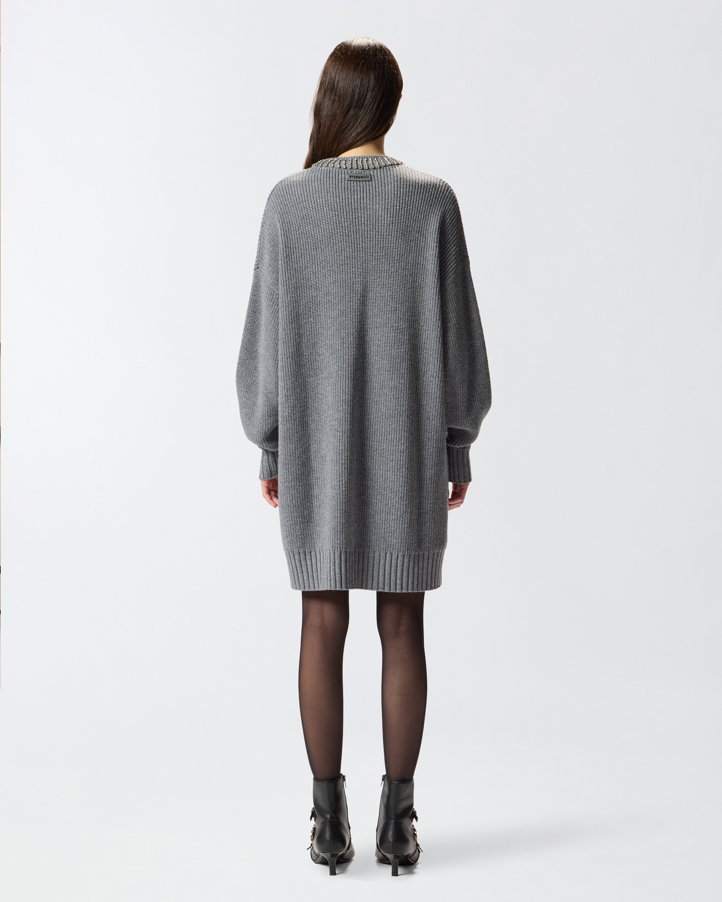 水钻衣领针织连衣裙 2