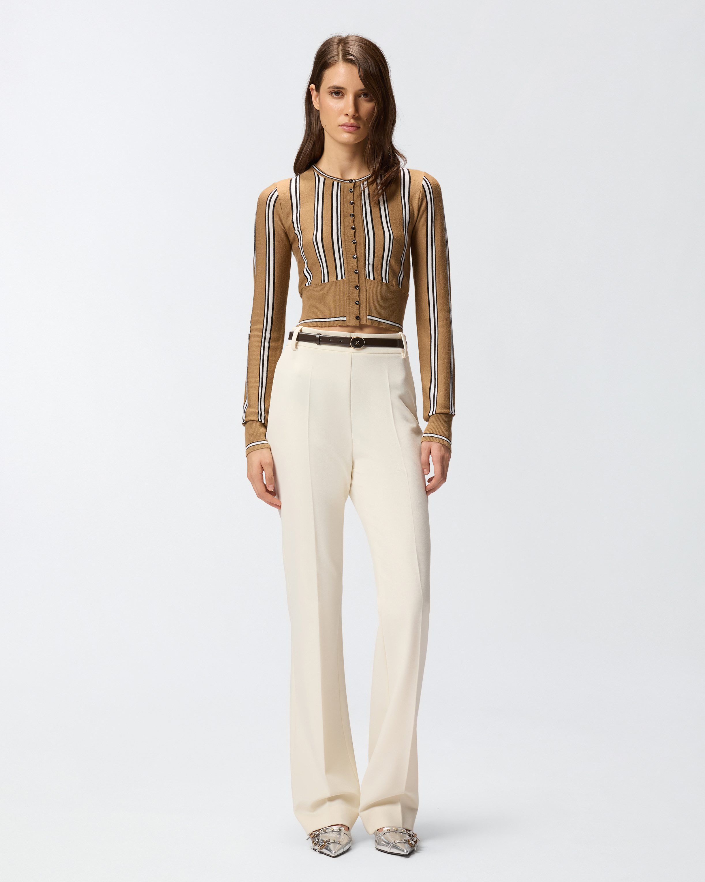 Cardigan a righe multicolor 1