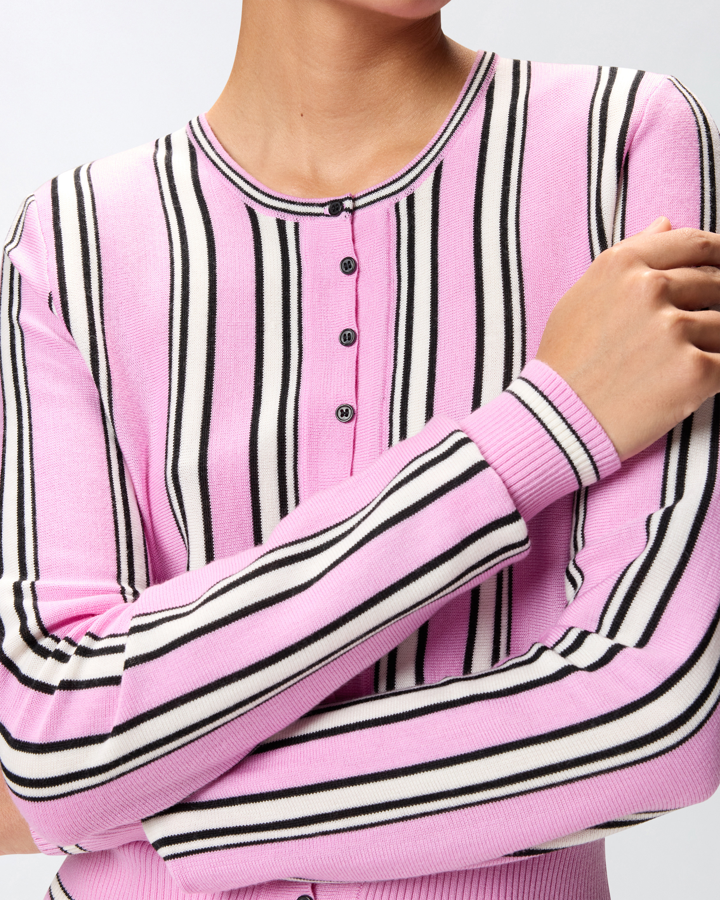 Cardigan a righe multicolor 3