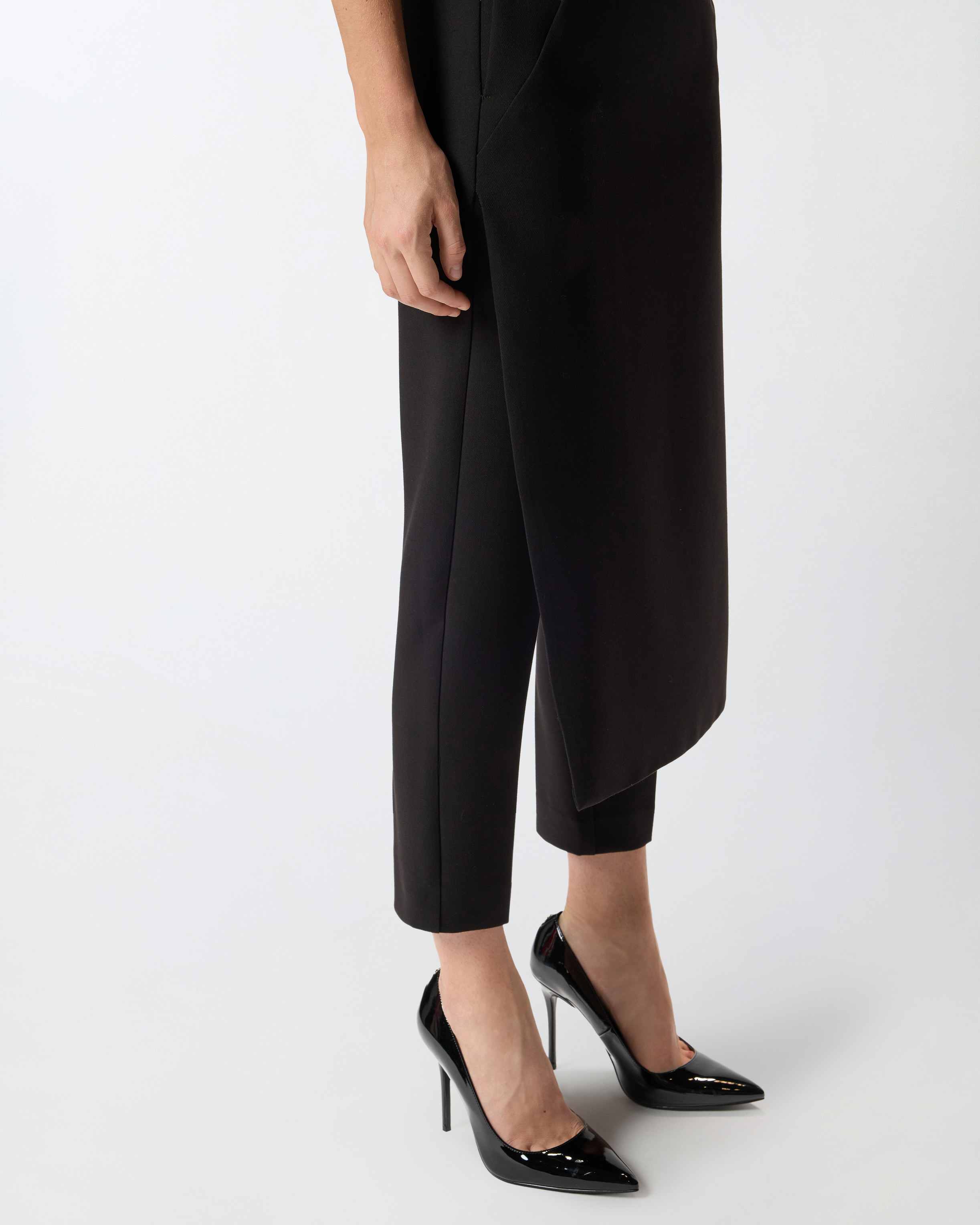 Pinko Jumpsuit With Skirt-effect Front In Black