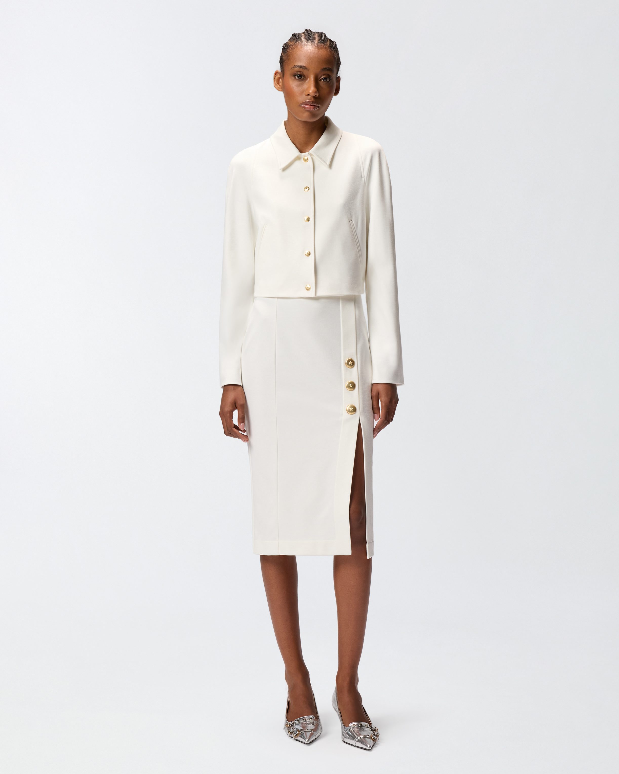 Укороченный жакет из высокотехнологичного вязанотканого полотна 1