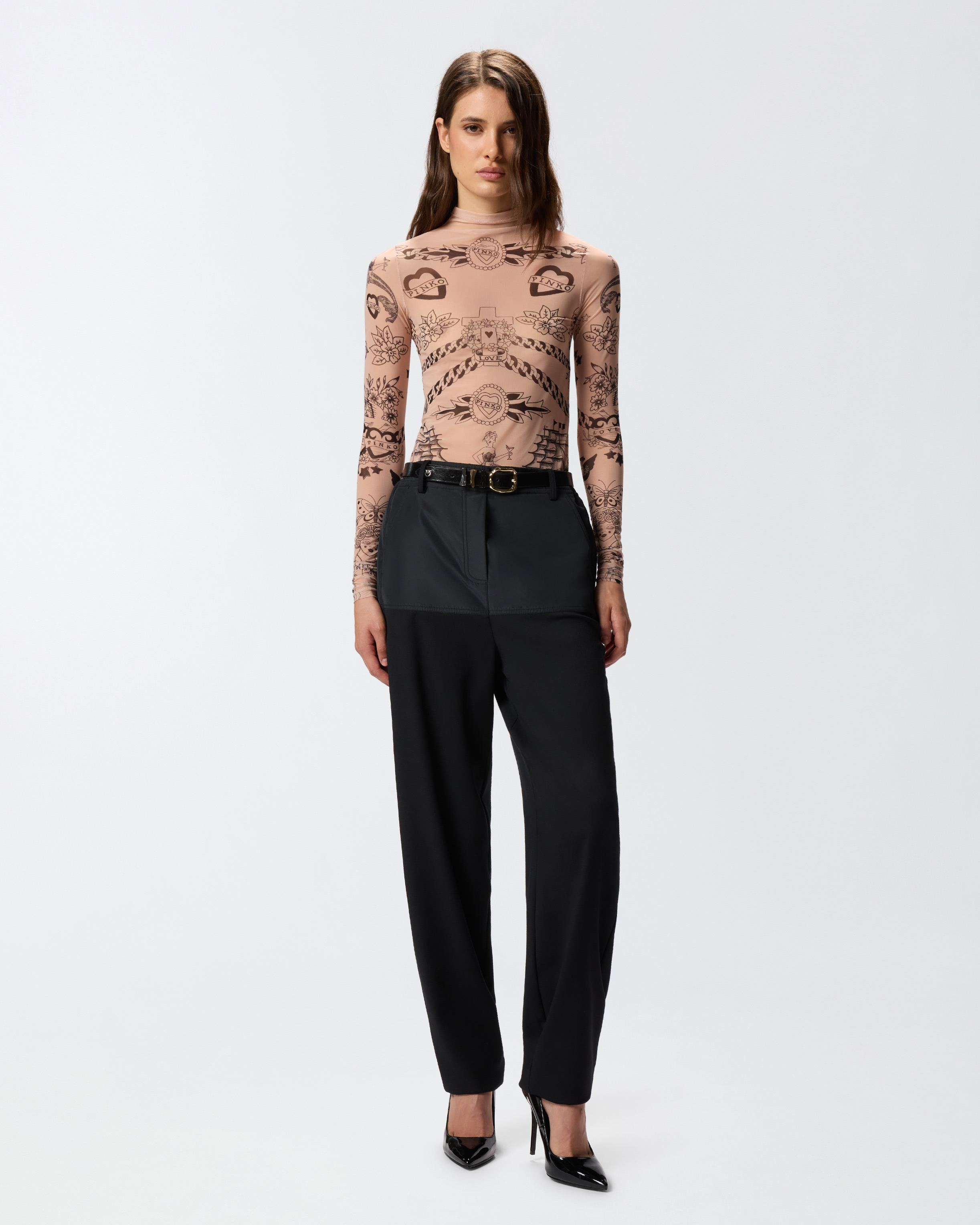 Pullover aus Tüll mit Print 1