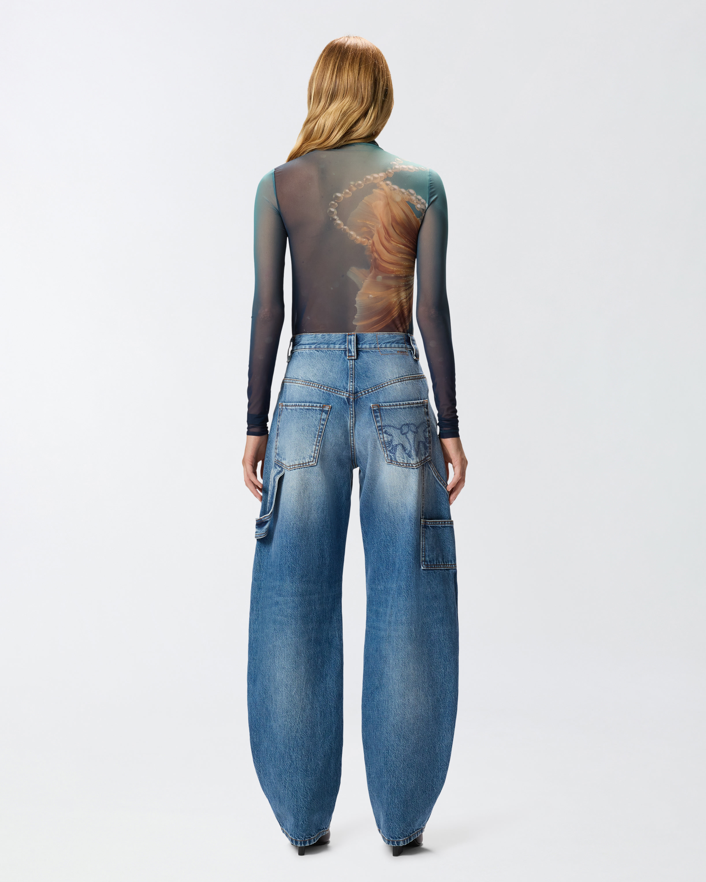 Pullover aus Tüll mit Print 2