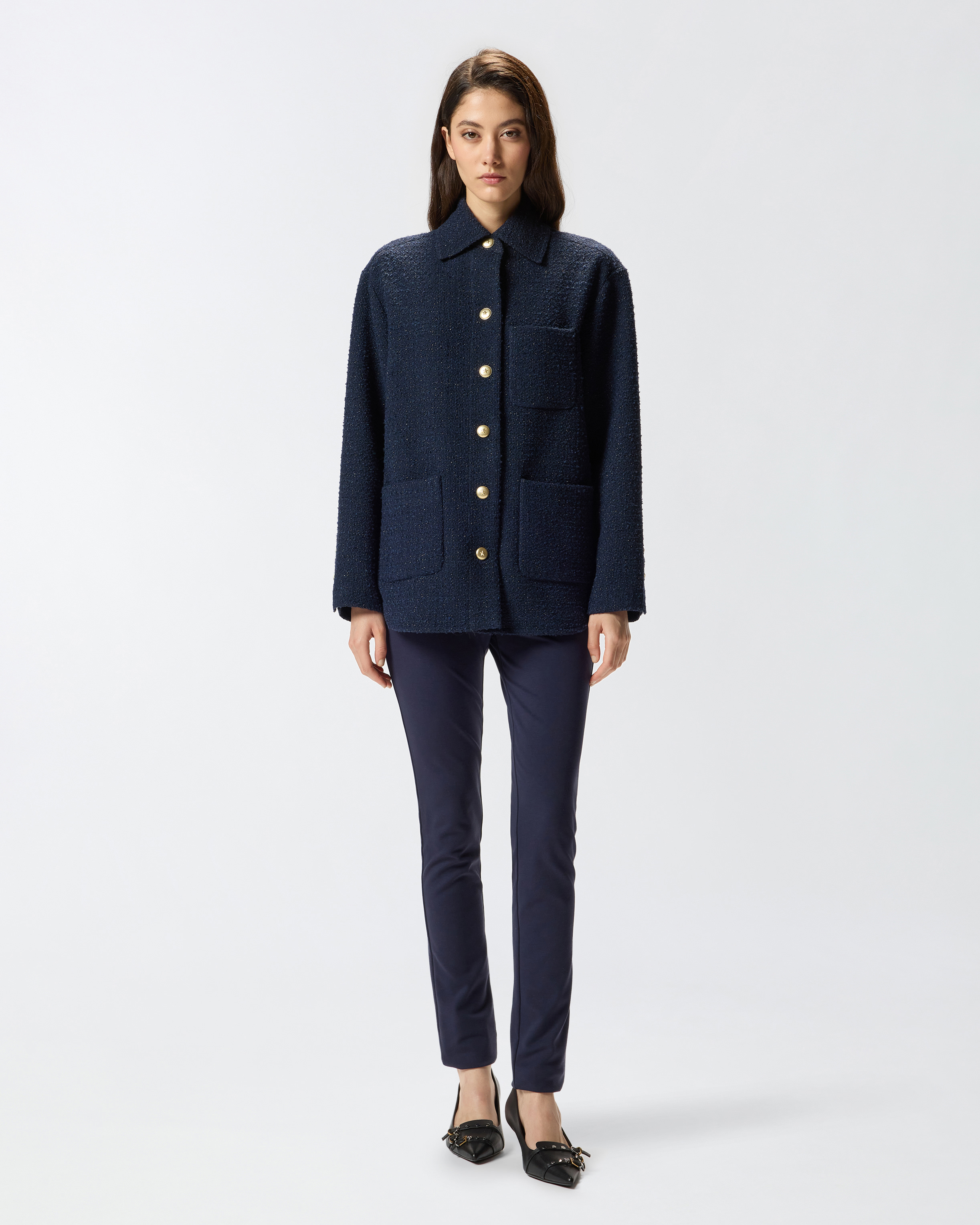 Oversized patterned tweed jacket PINKO → Shop Online