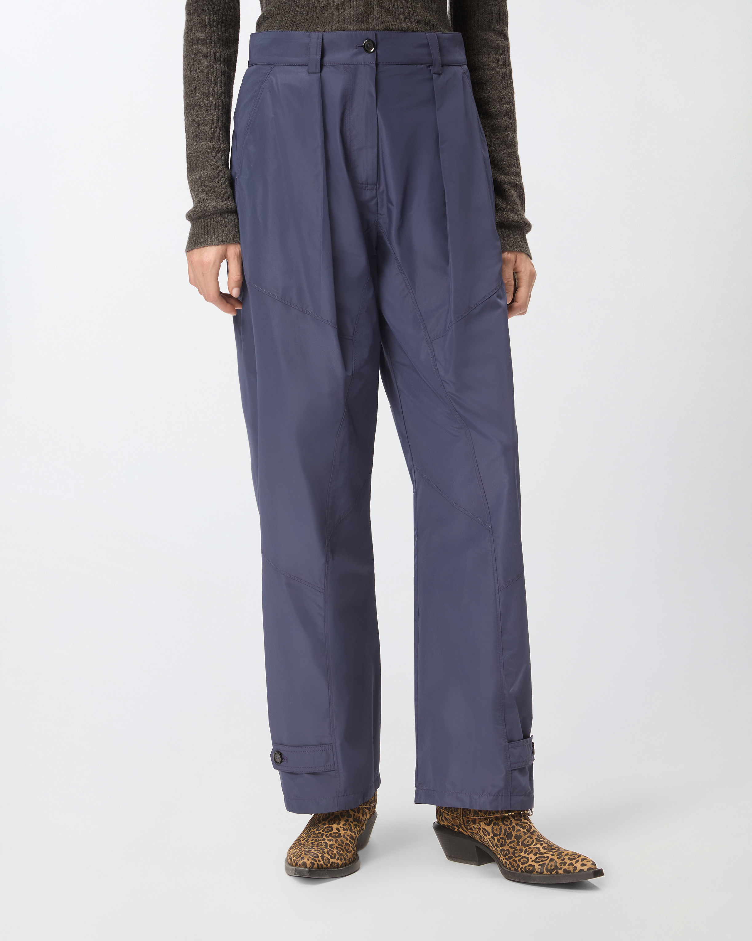 Pantalón de tafetán brillante 1