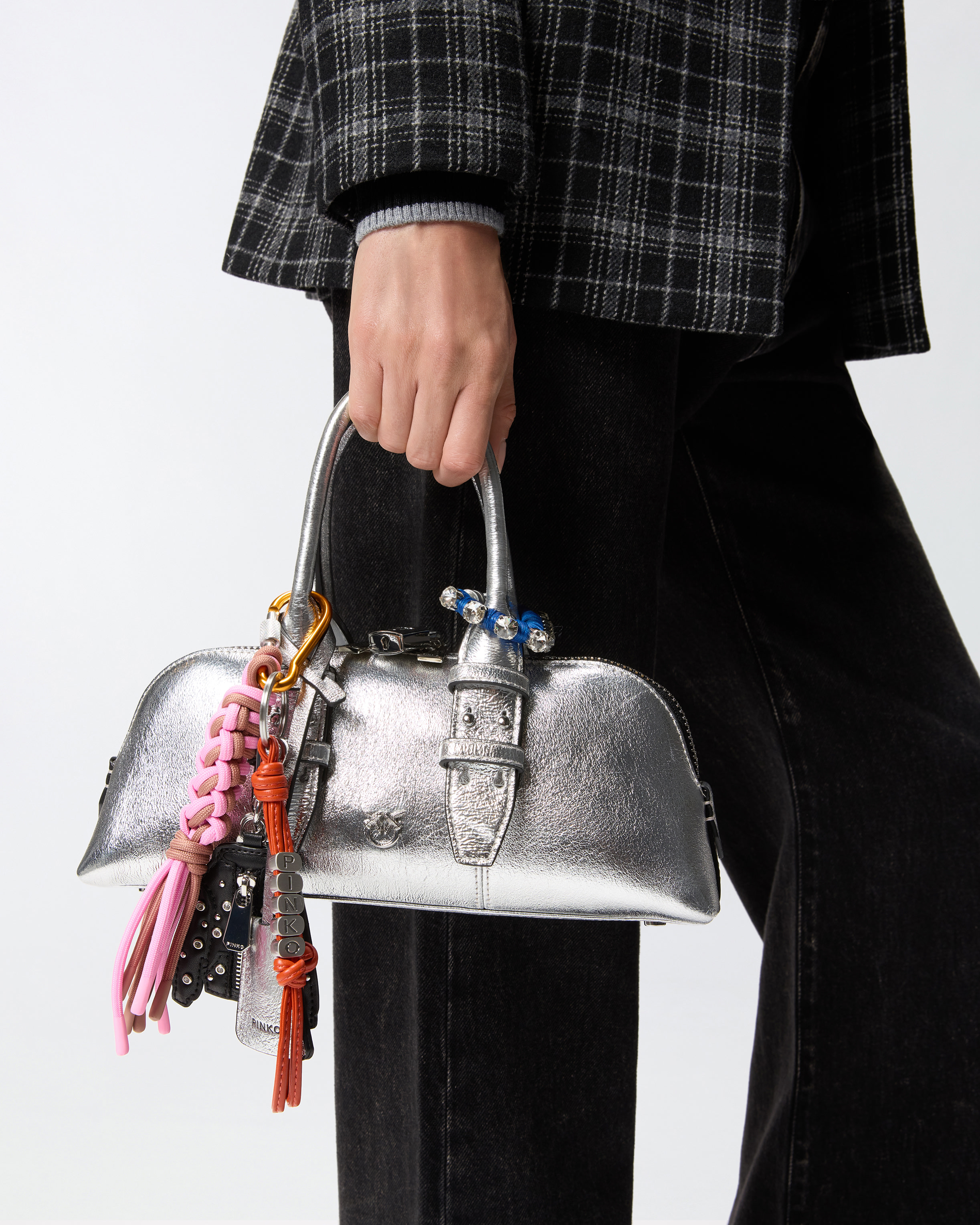 Studded sweatshirt keyring charm 2