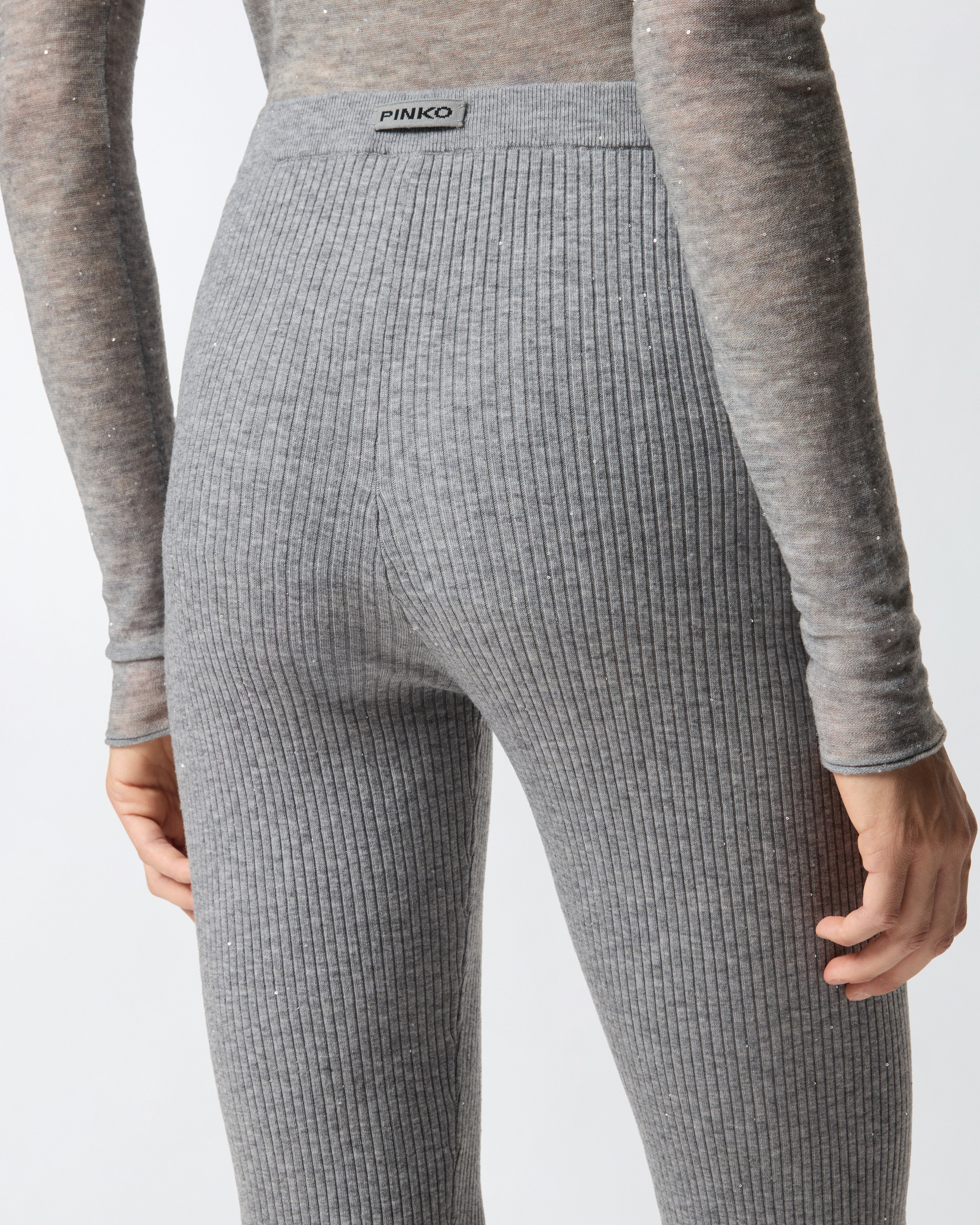 Длинные трикотажные брюки клеш 3