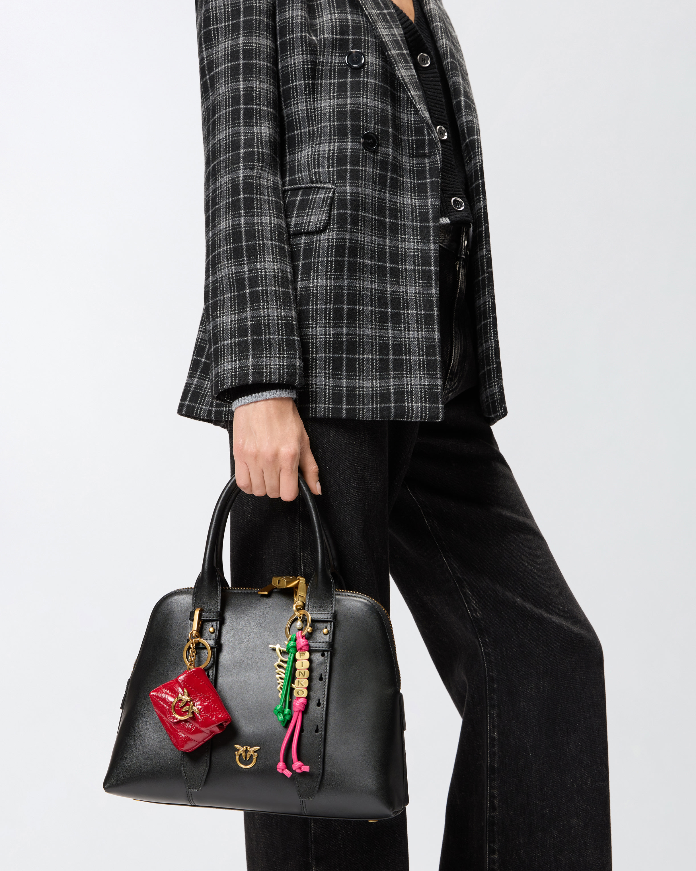 Escape Bag medium leather handbag - Black - large