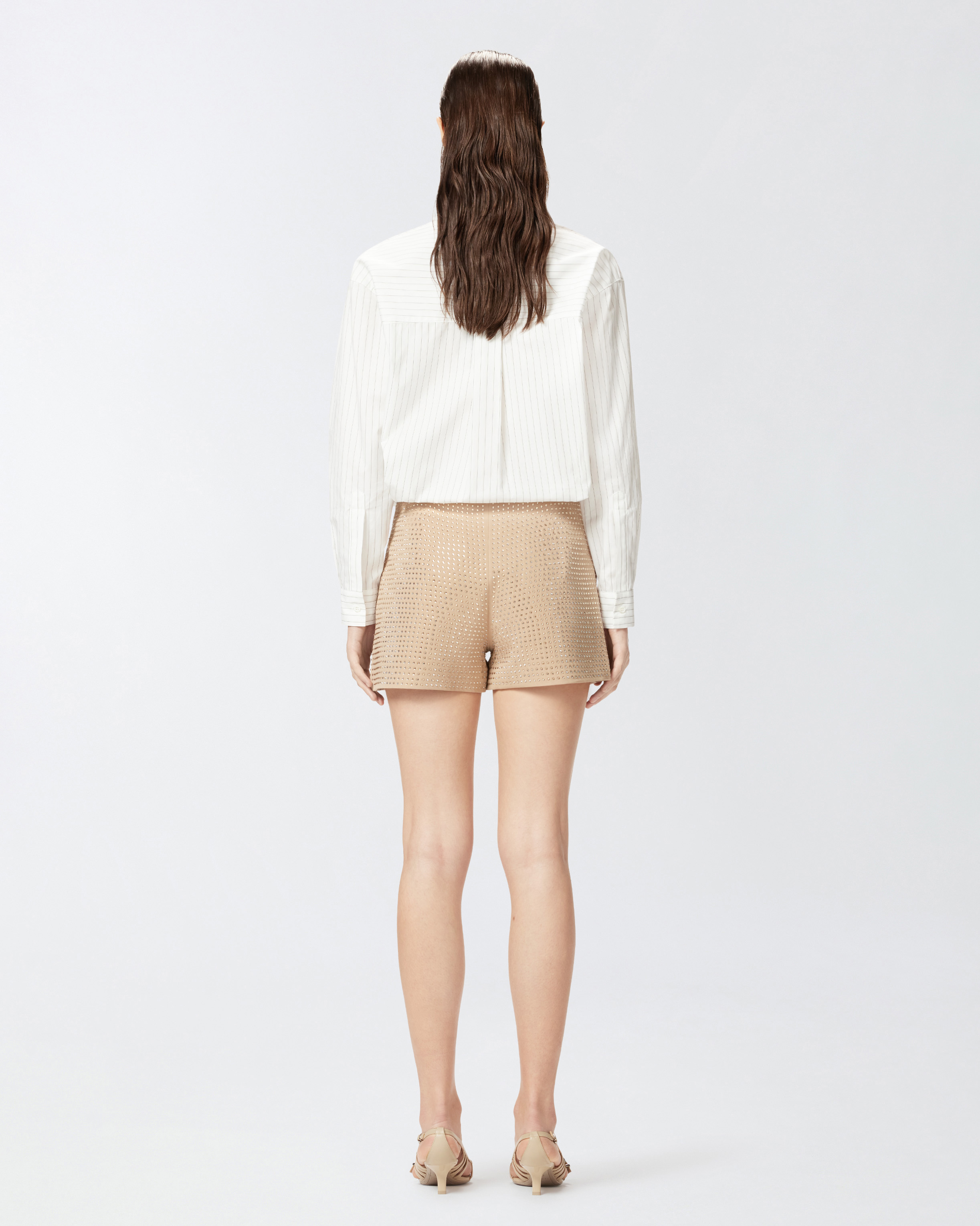 Pinko Elegant Shorts With Rhinestones