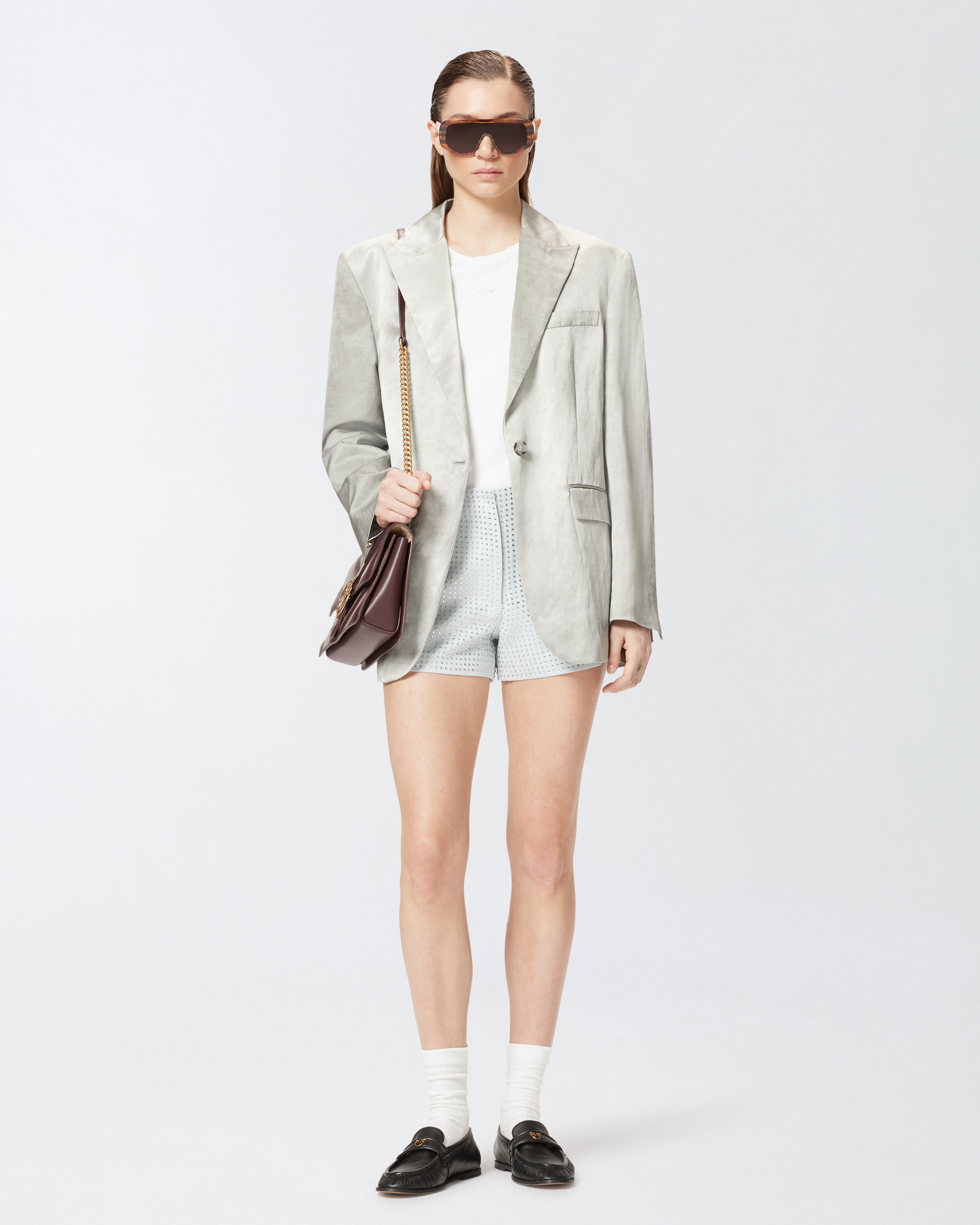 Pinko Elegant Shorts With Rhinestones