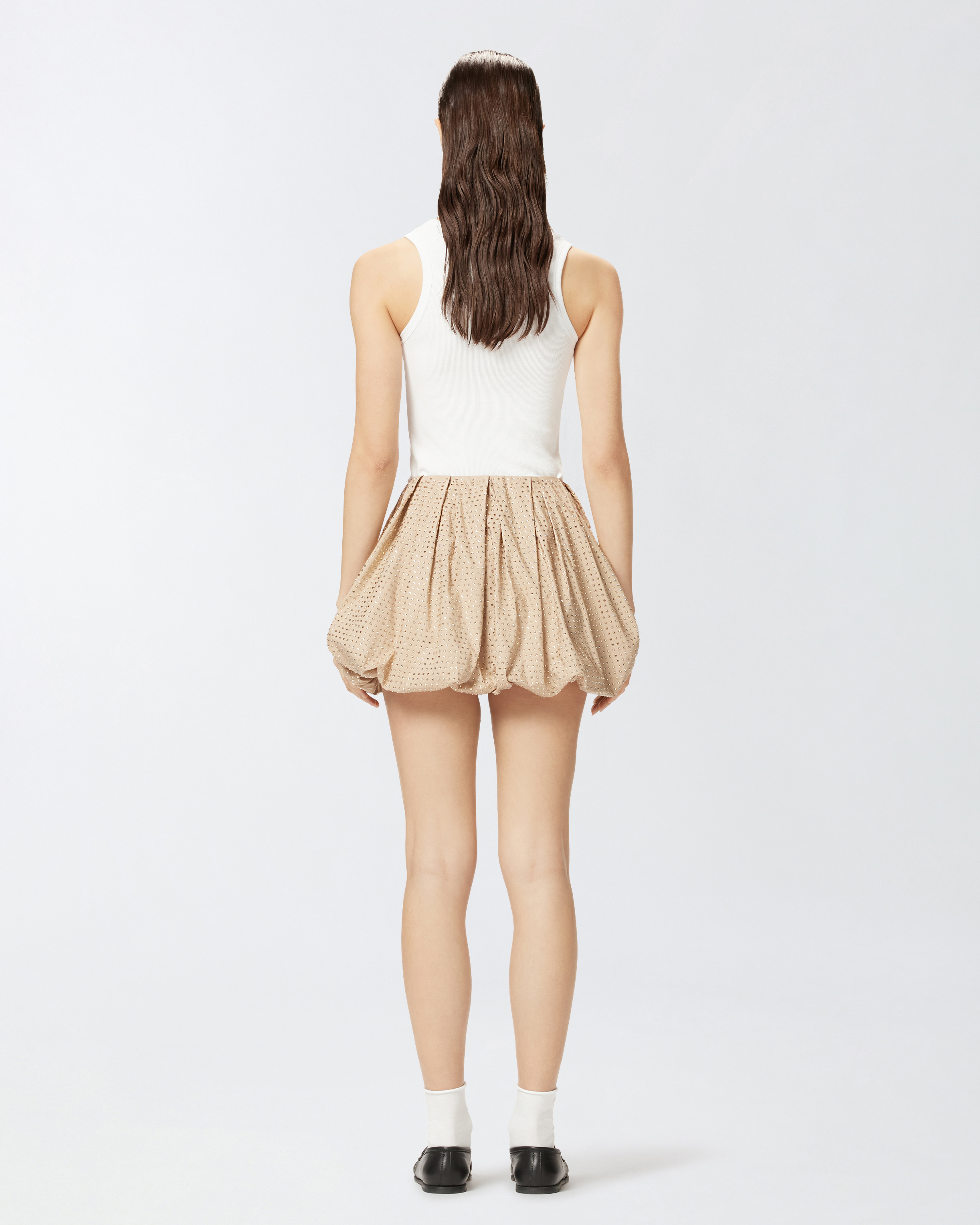 Pinko Full Rhinestone Balloon Miniskirt