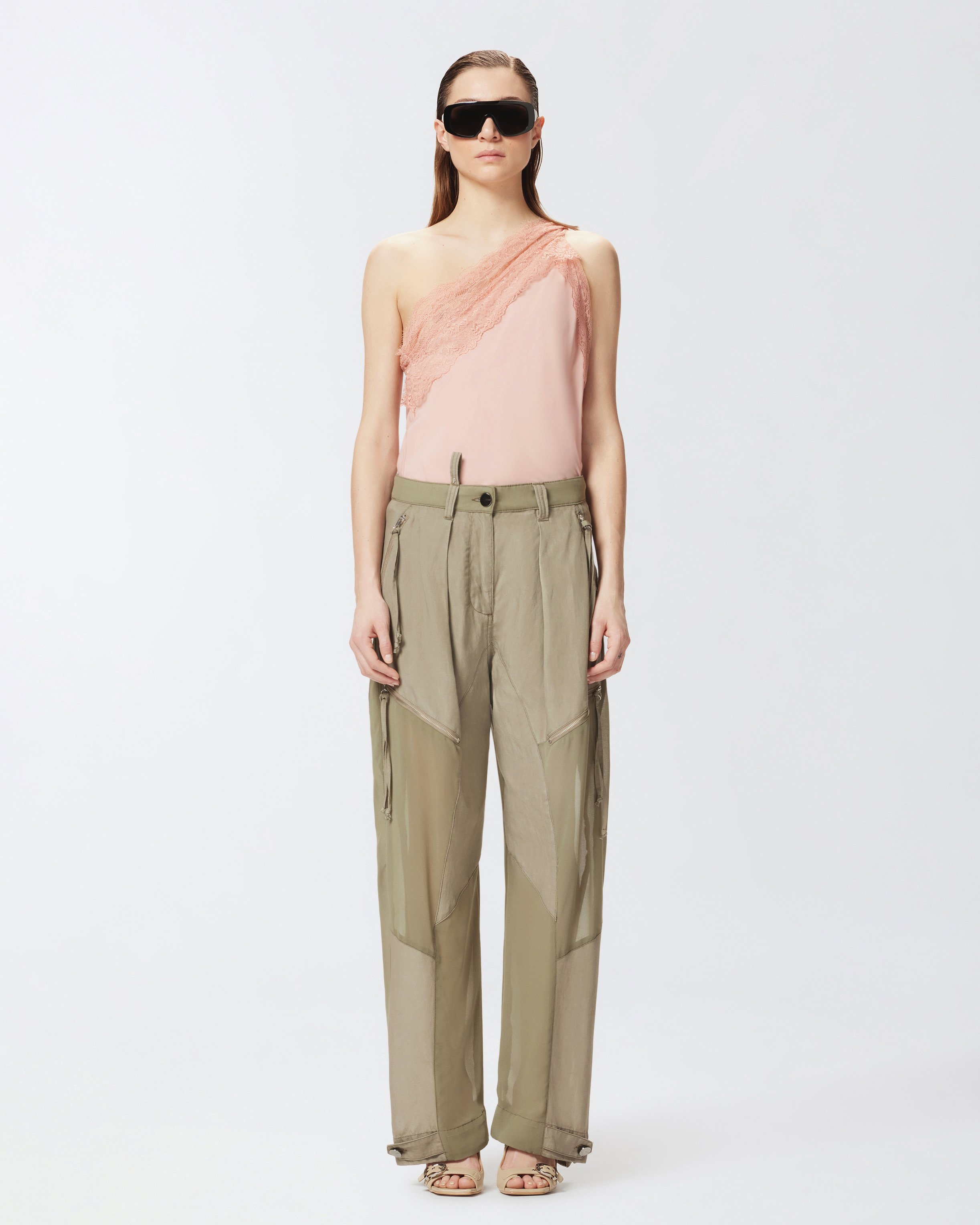 パンツ Pinko RICORDI PANTS Pinko Wide-Leg Trousers With Rhinestones in Blue | Lyst