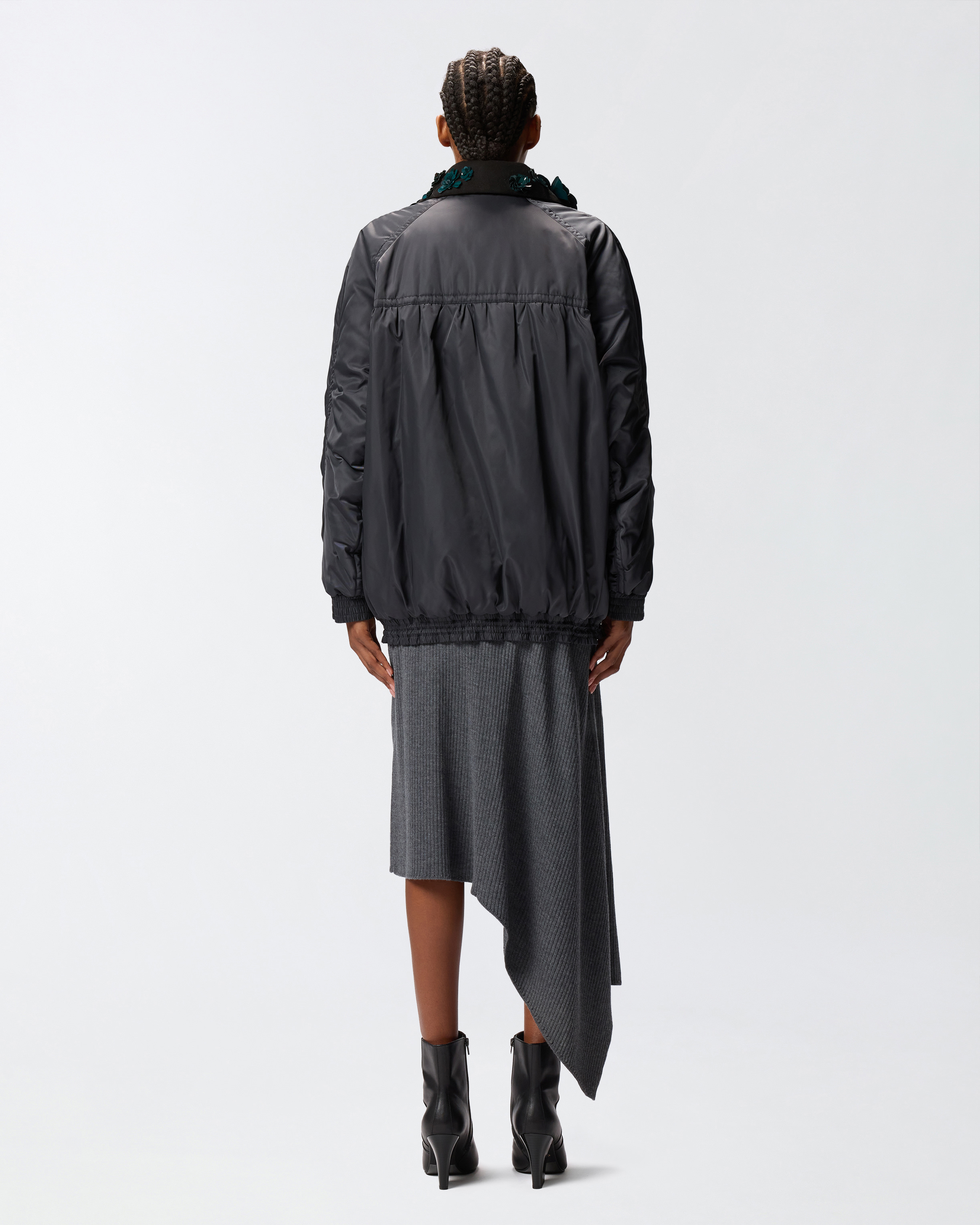 Pinko Long-sleeved Cotton Jacket In Black