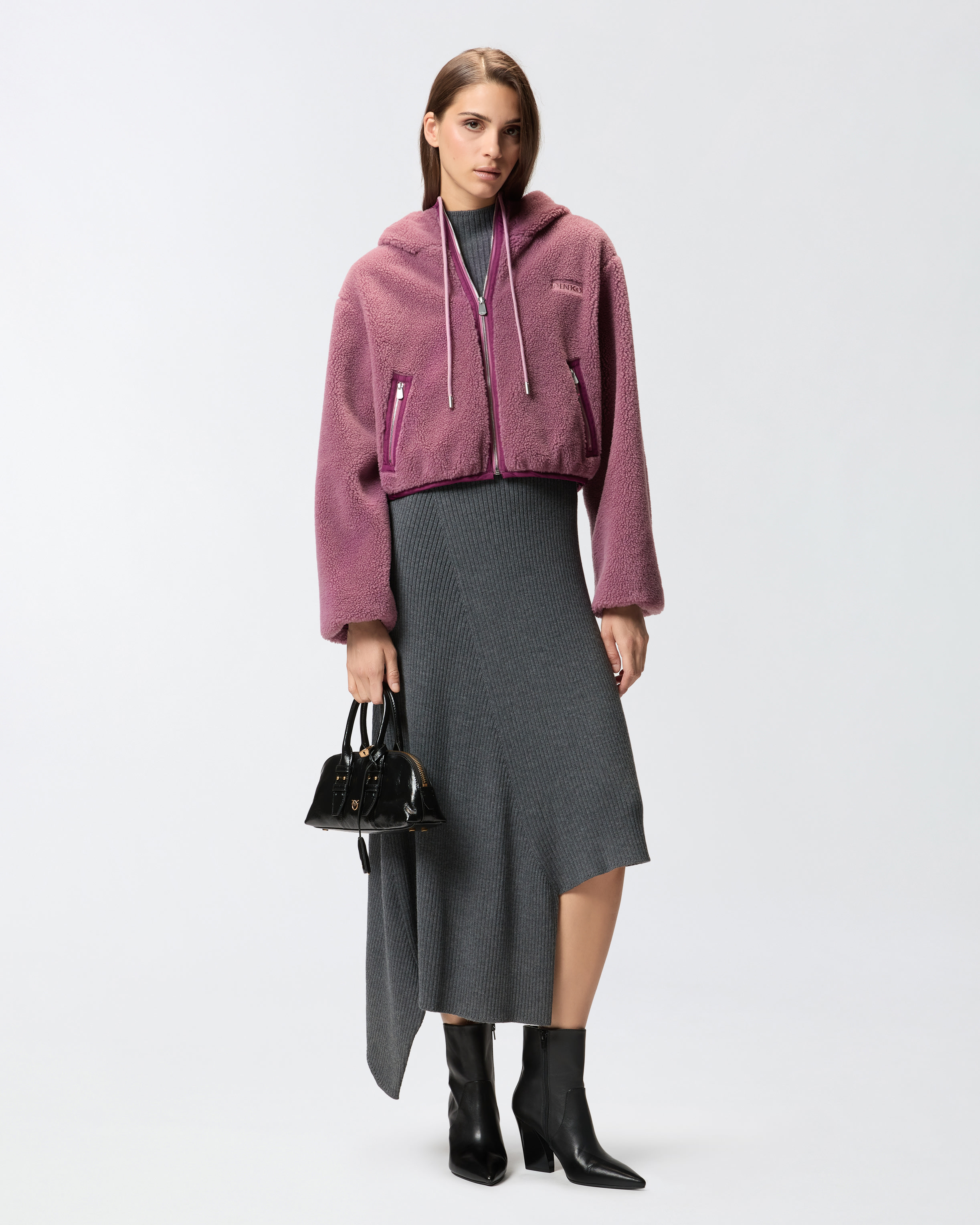 Sudadera de punto polar efecto peluche con capucha 1