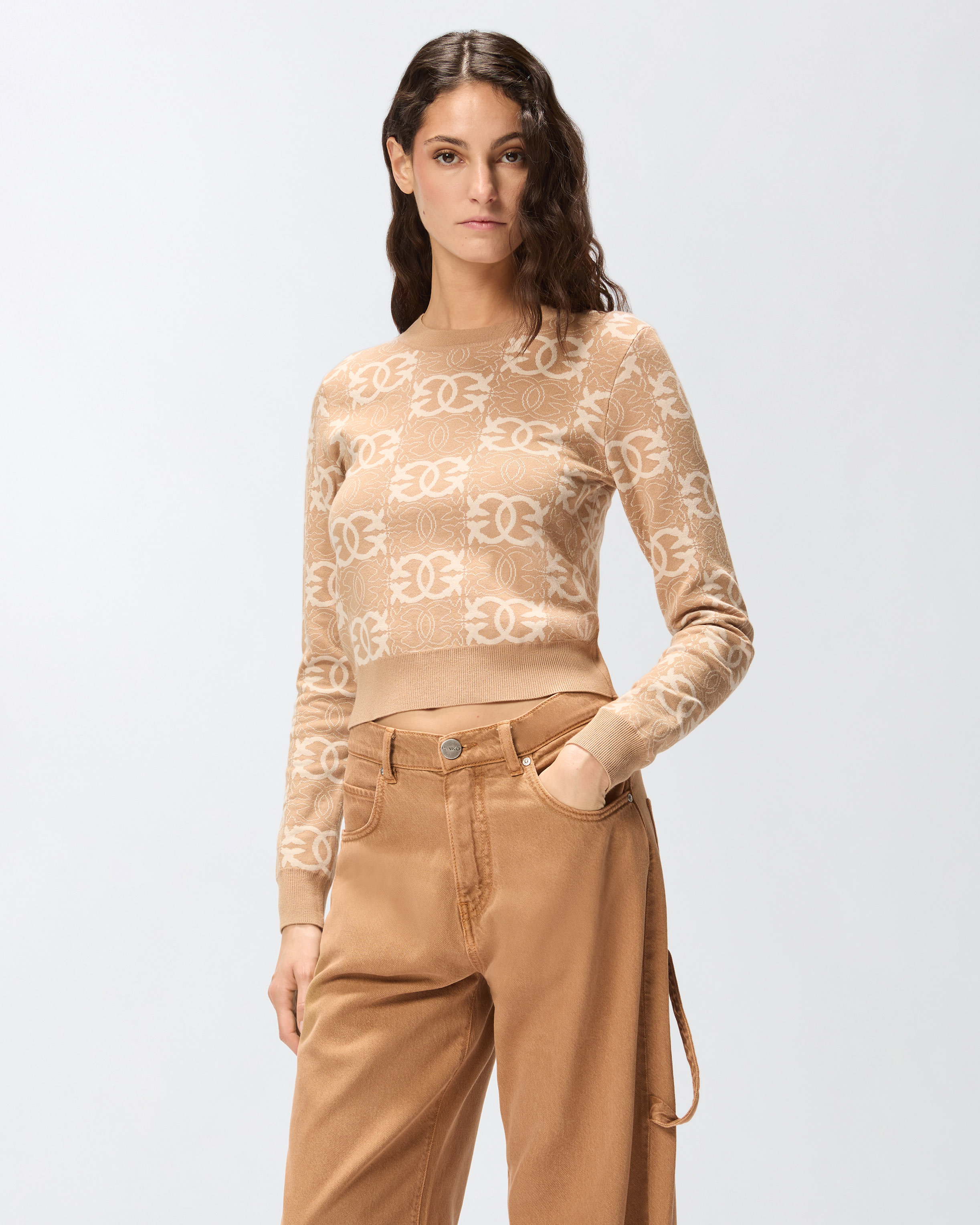 Укороченный джемпер с логотипами Love Birds 0