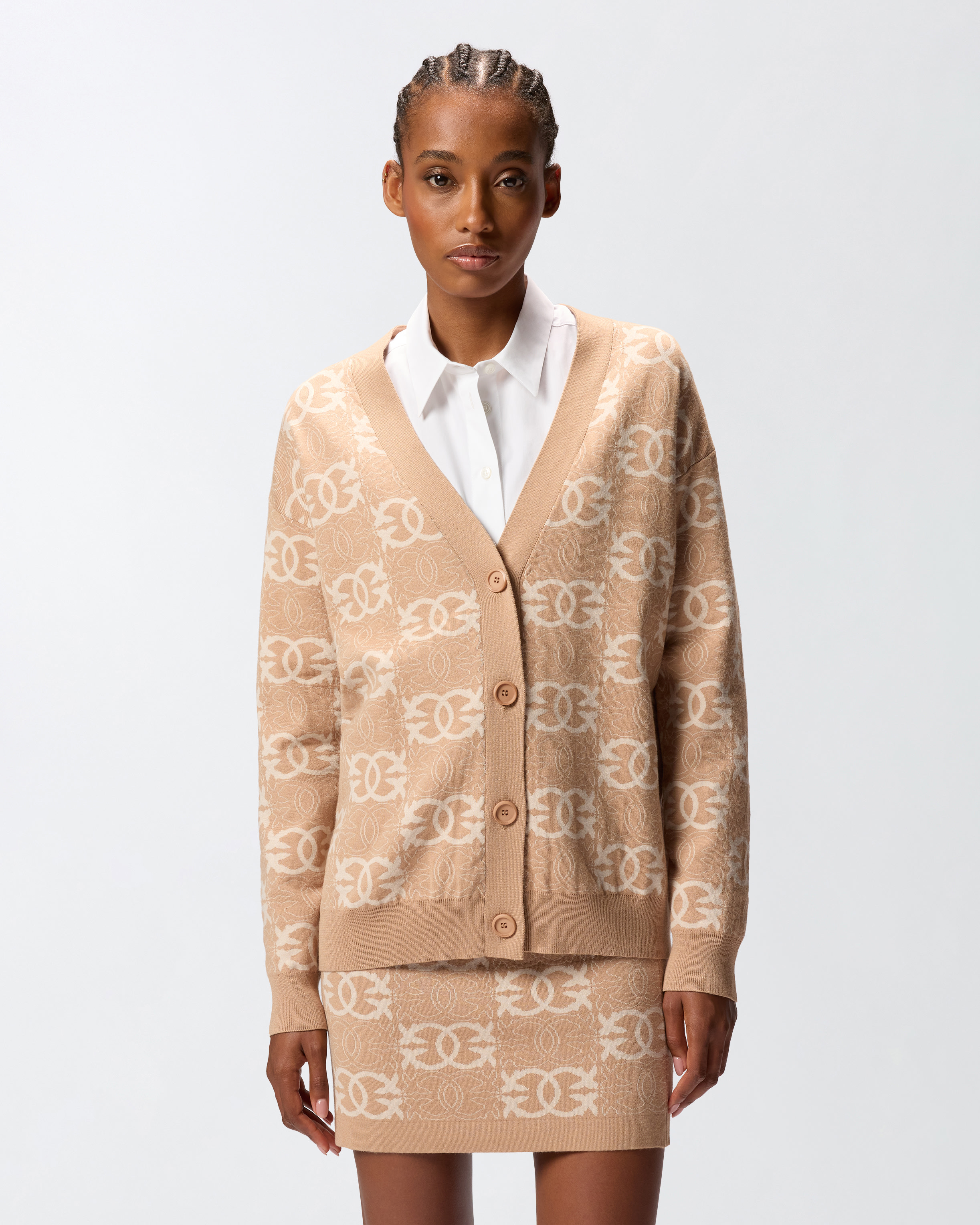 Cardigan with Love Birds logo | Pinko 