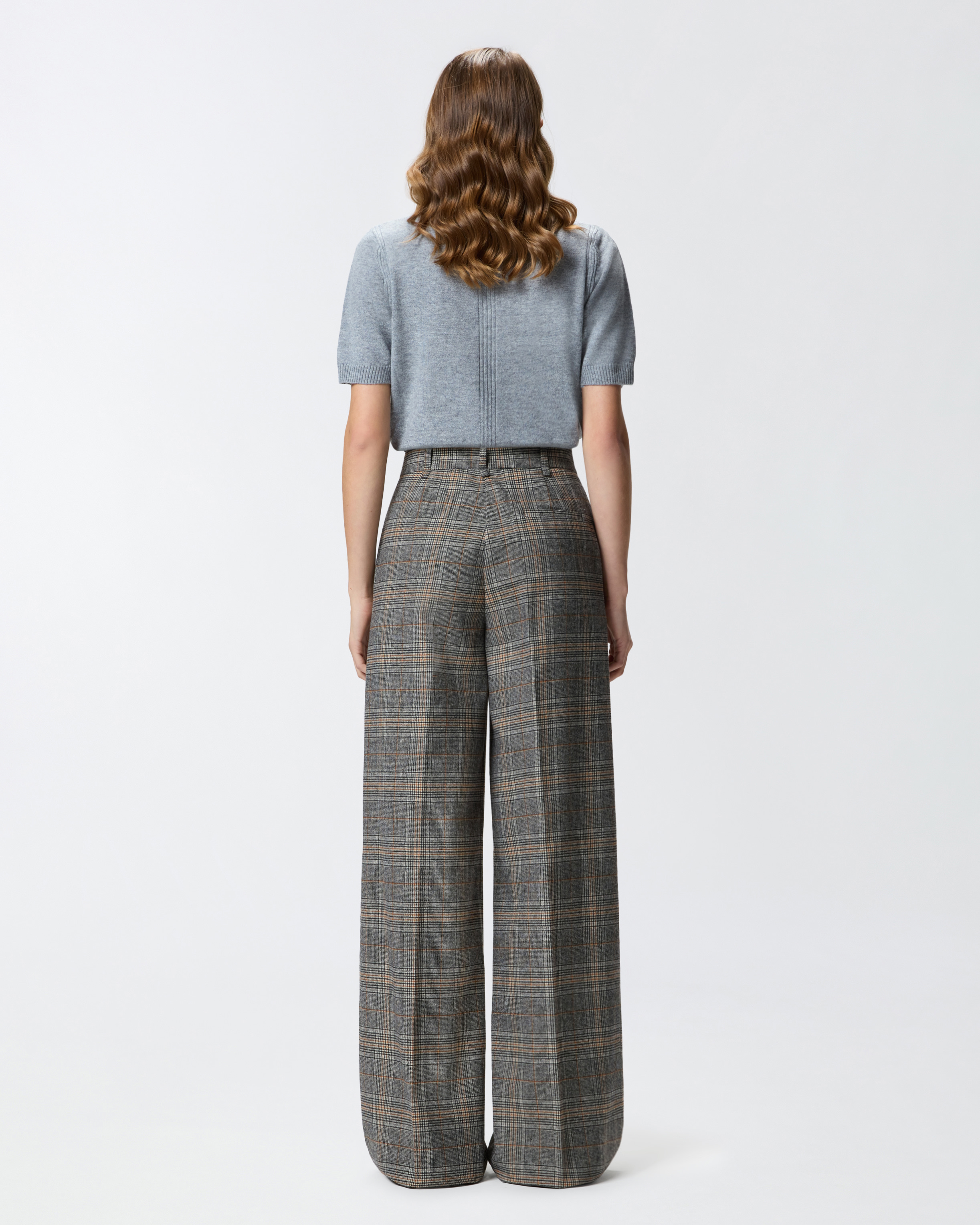 Pantalon large à carreaux 2