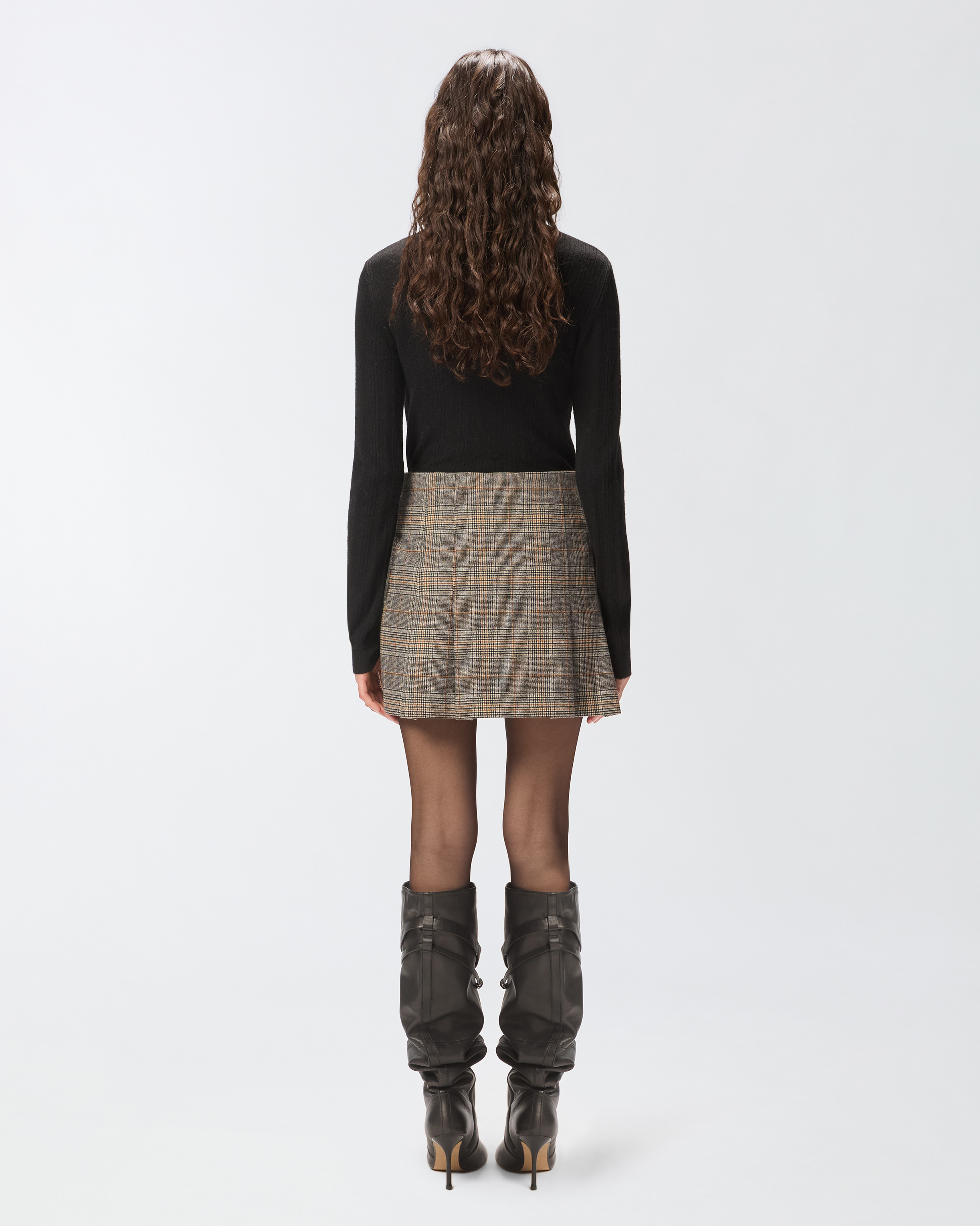 Minigonna a portafoglio a quadri 2