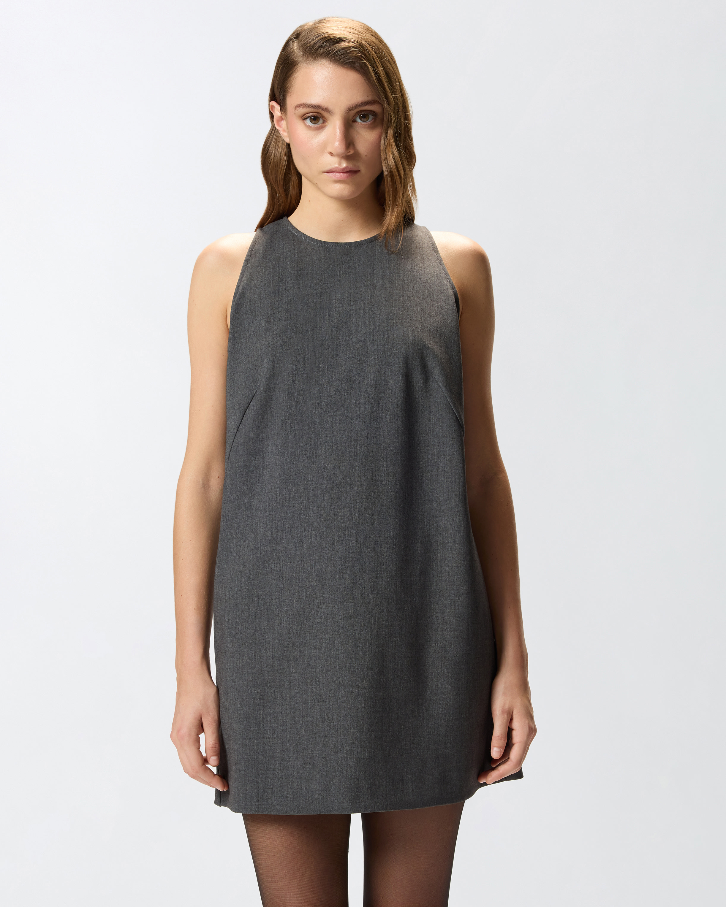 Короткий комбинезон-платье - СЕРЫЙ - large | Pinko 