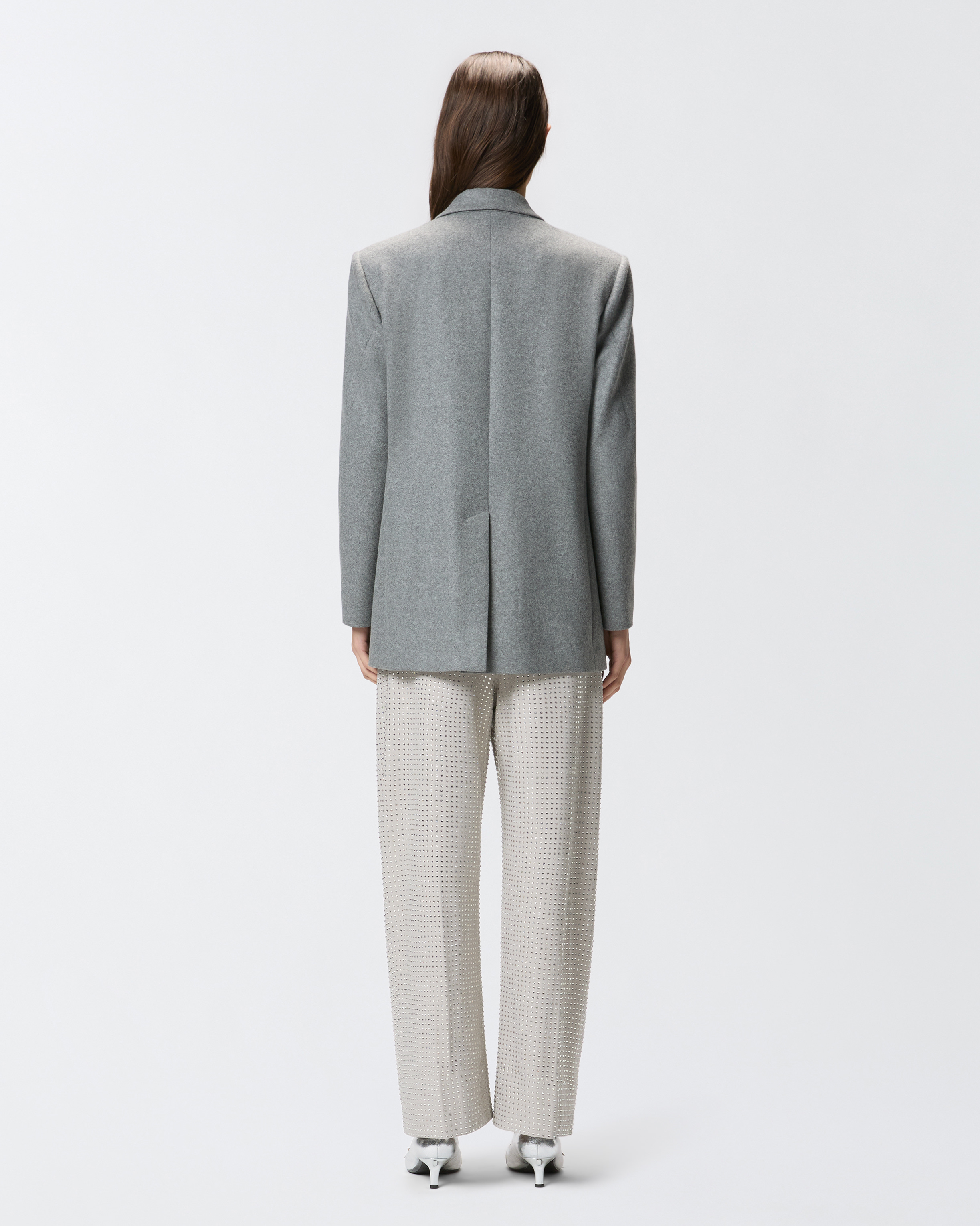 Double-breasted wool-blend jacket 2