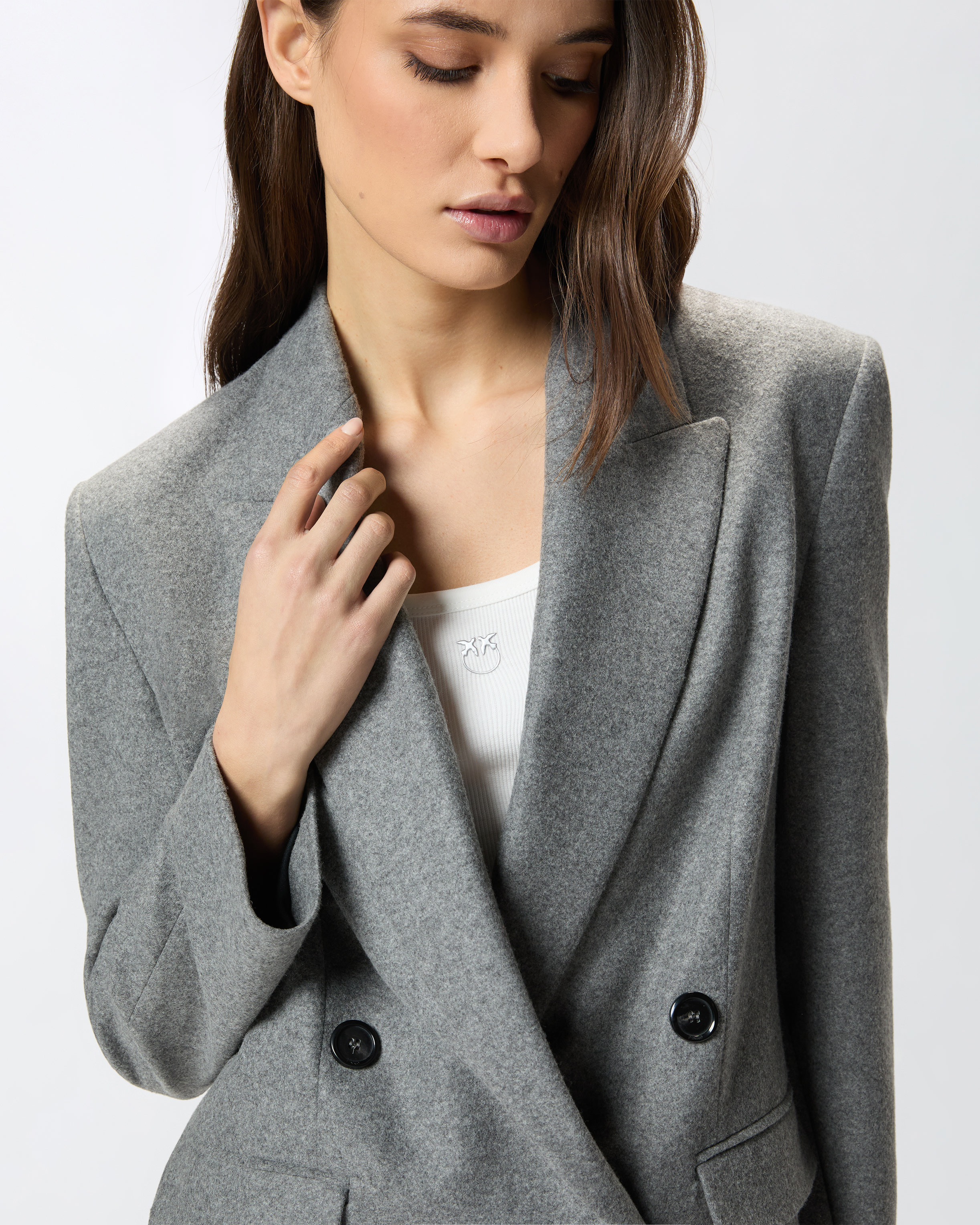 Double-breasted wool-blend jacket 3