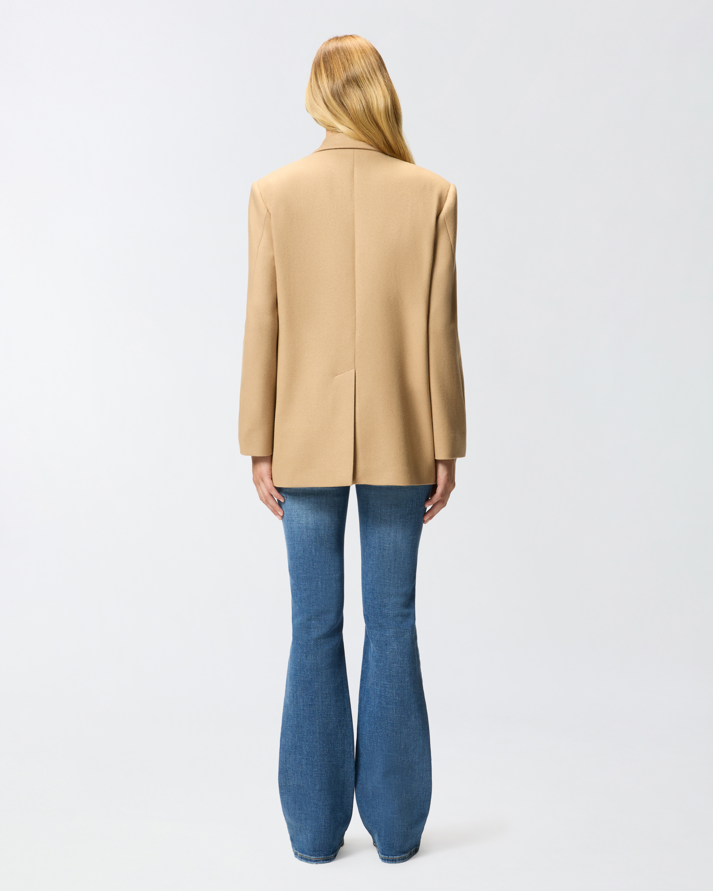 Pinko Veste Croisée En Laine Mélangée In Yellow