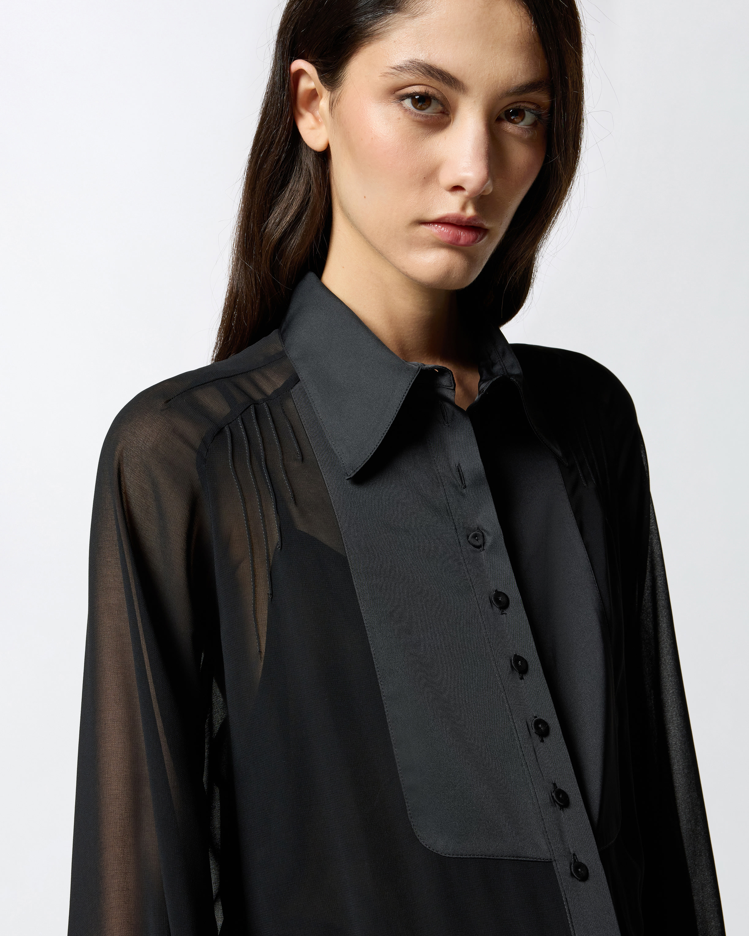 Semi-sheer long dress 3