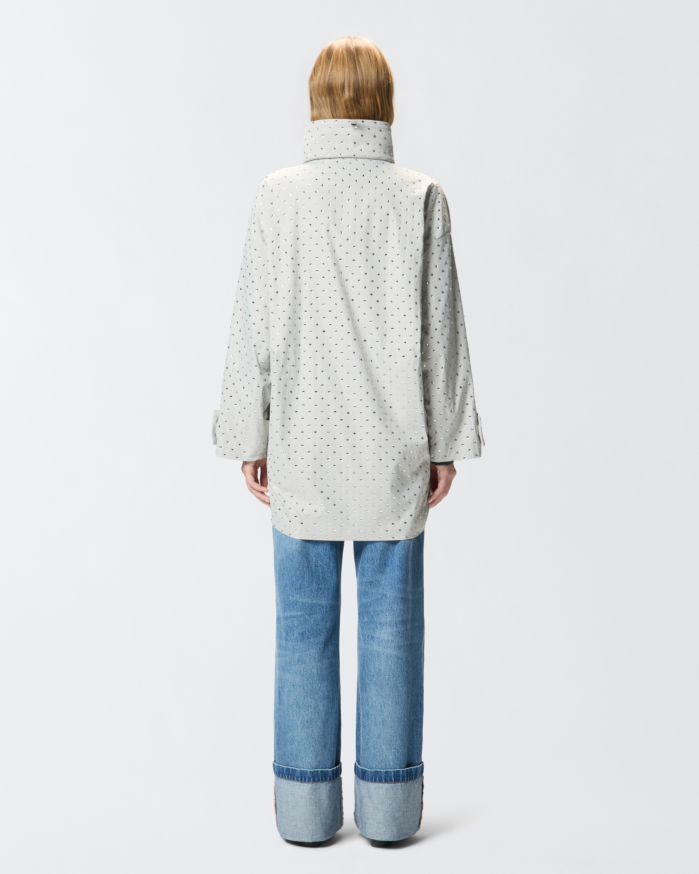 铆钉与水钻派克大衣 2